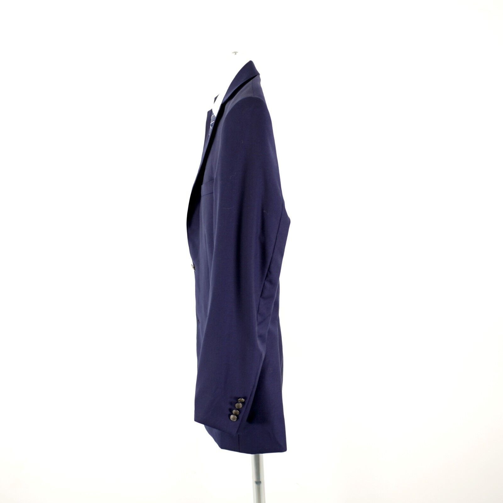 Jos. A. Bank Jos A Bank Traveler's Tailored Fit Wool 2 Button Blue Blazer Size 40R - 6 Thumbnail