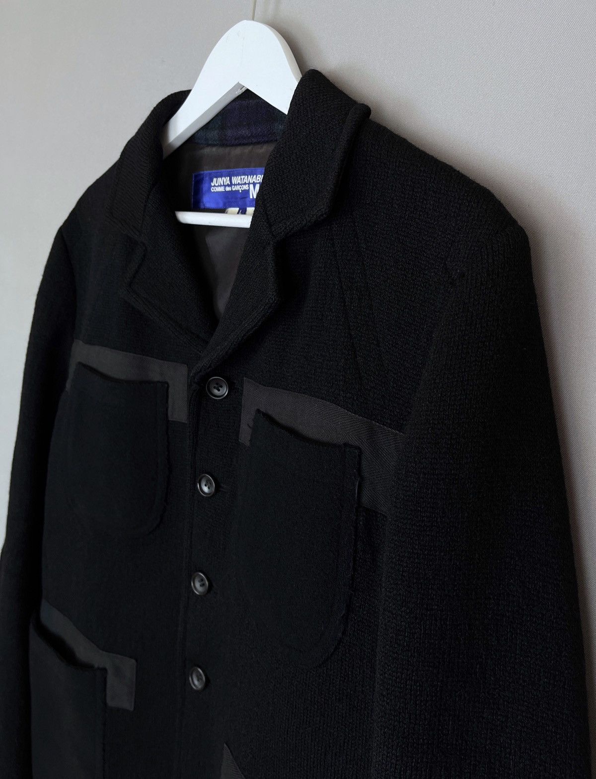 Comme des Garcons × Comme des Garcons Homme Plus × Junya Watanabe 🔥RUNWAY 2011 JUNYA WATANABE WOOL PANELED JACKET Size US L / EU 52-54 / 3 - 11 Thumbnail