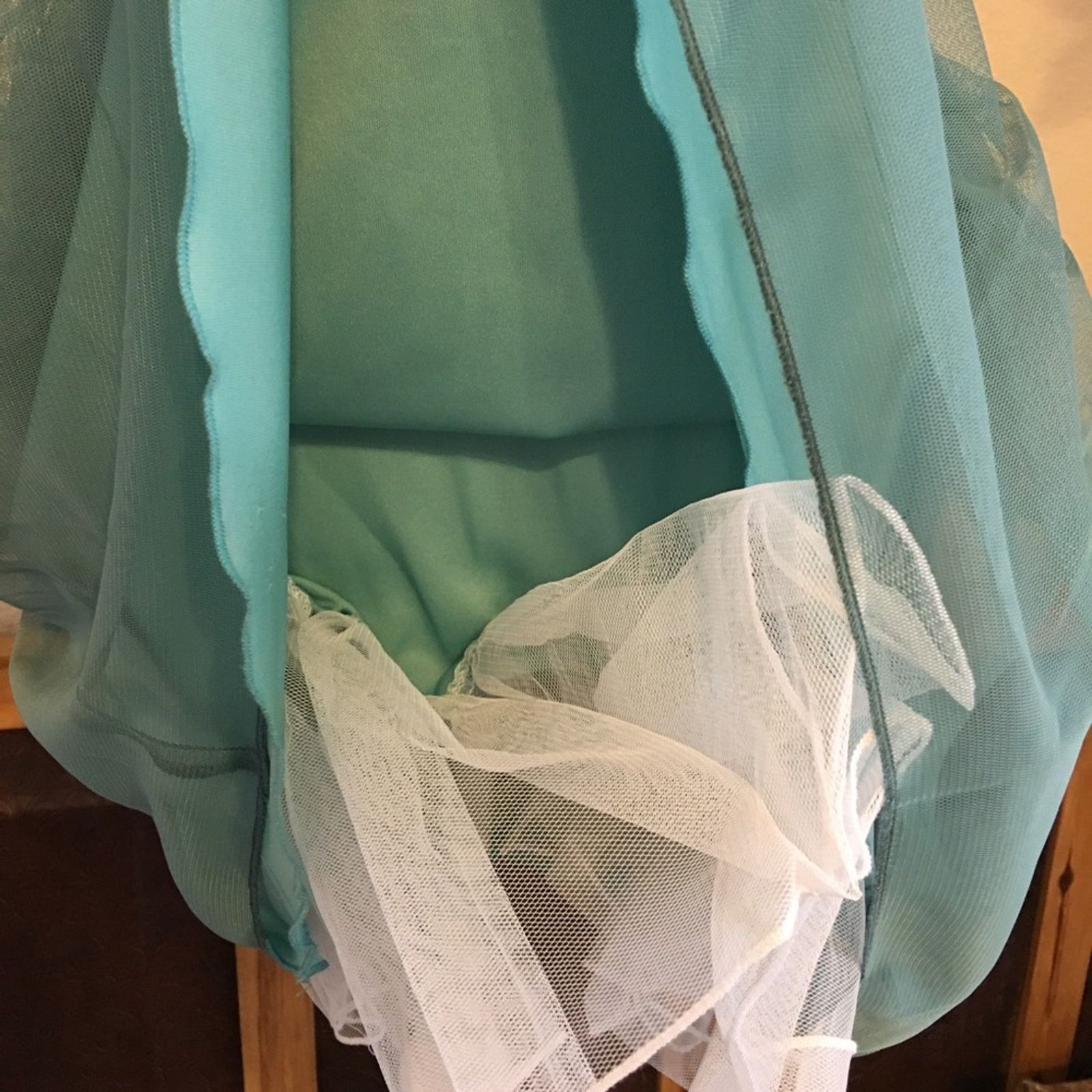 Other Jodi Kristopher tan & teal jeweled cocktail dress Size ONE SIZE - 6 Thumbnail
