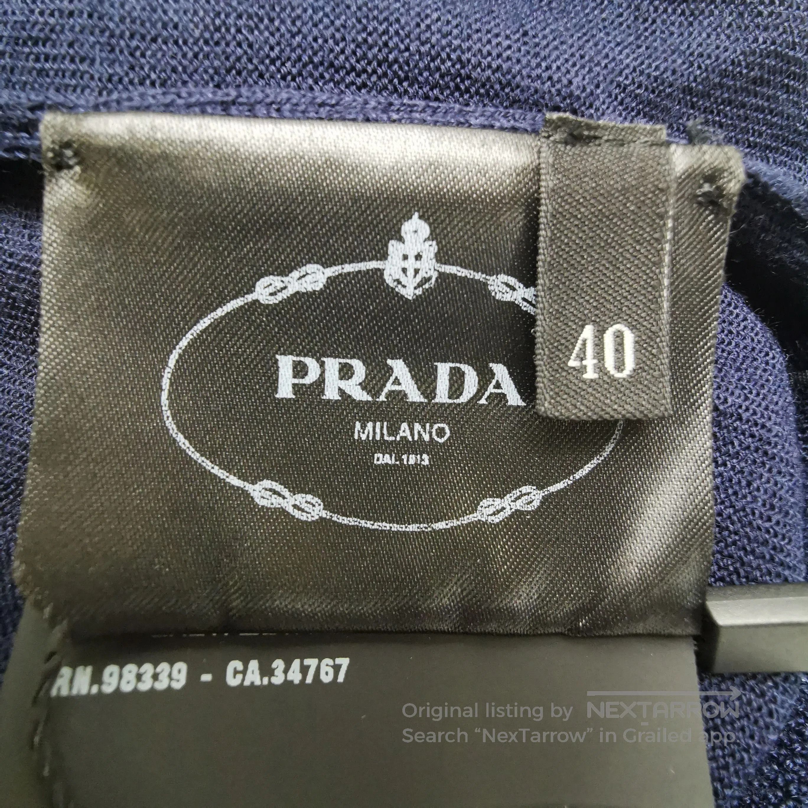 Prada Dark Blue Turtleneck Long. Size M / US 6-8 / IT 42-44 - 4 Thumbnail