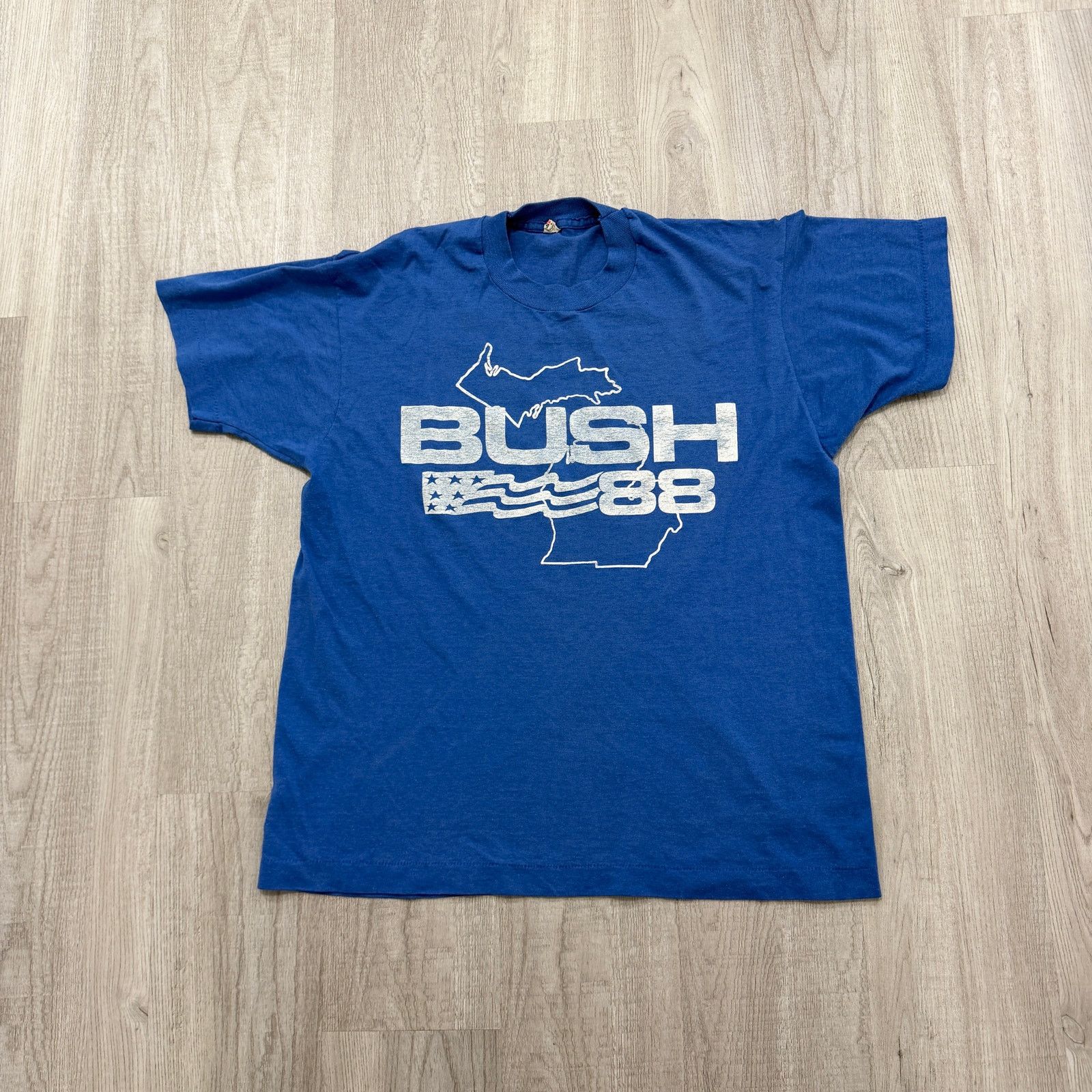 Vintage Vintage George Bush Presidential Race Shirt XL Blue 1988 Size US XL / EU 56 / 4 - 2 Thumbnail