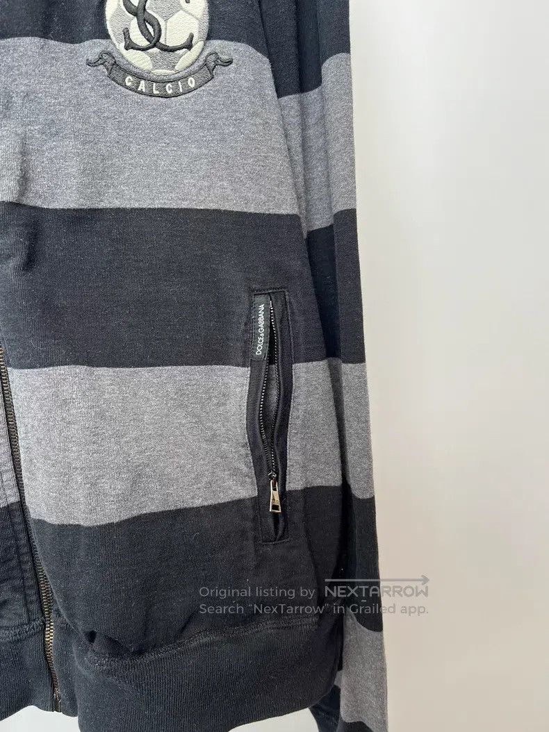 Dolce & Gabbana Dolce Gabbana Soccer Embroidered Striped Zip-up Hoodie Size US L / EU 52-54 / 3 - 5 Thumbnail