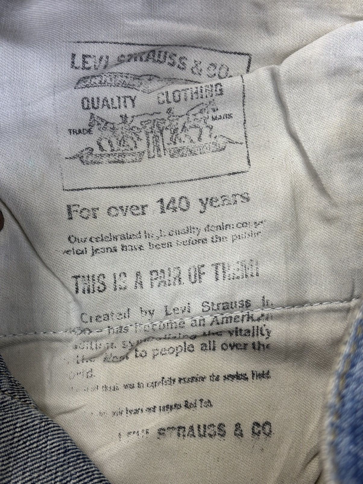 Levi's 💥Thrashed💥90s Levis 503B Big E Selvedge Thrashed Denim Size US 33 - 14 Thumbnail