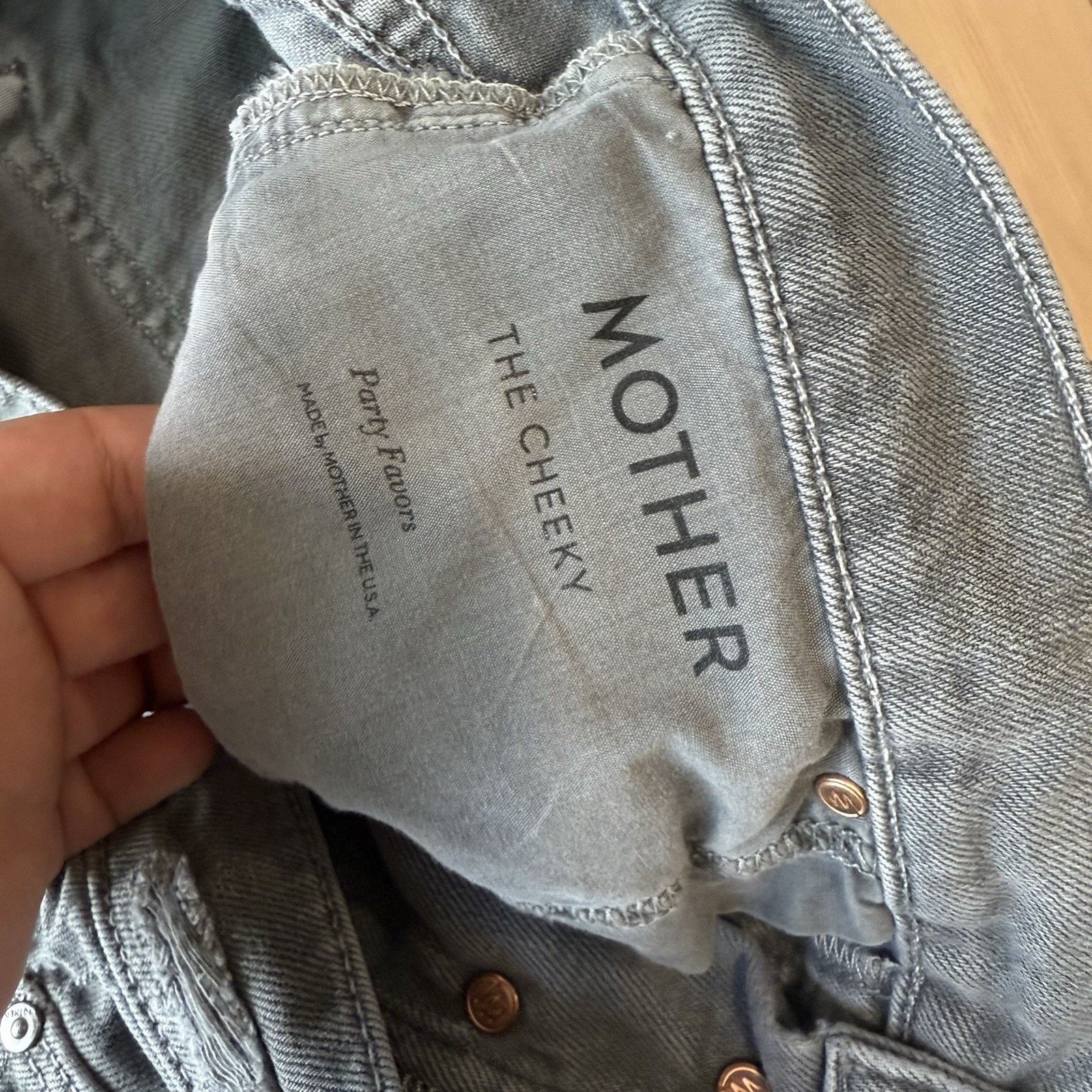 MOTHER Mother Cheeky Jeans Women's 30 Gray Distressed Boho Party Size 30" / US 8 / IT 44 - 6 Thumbnail