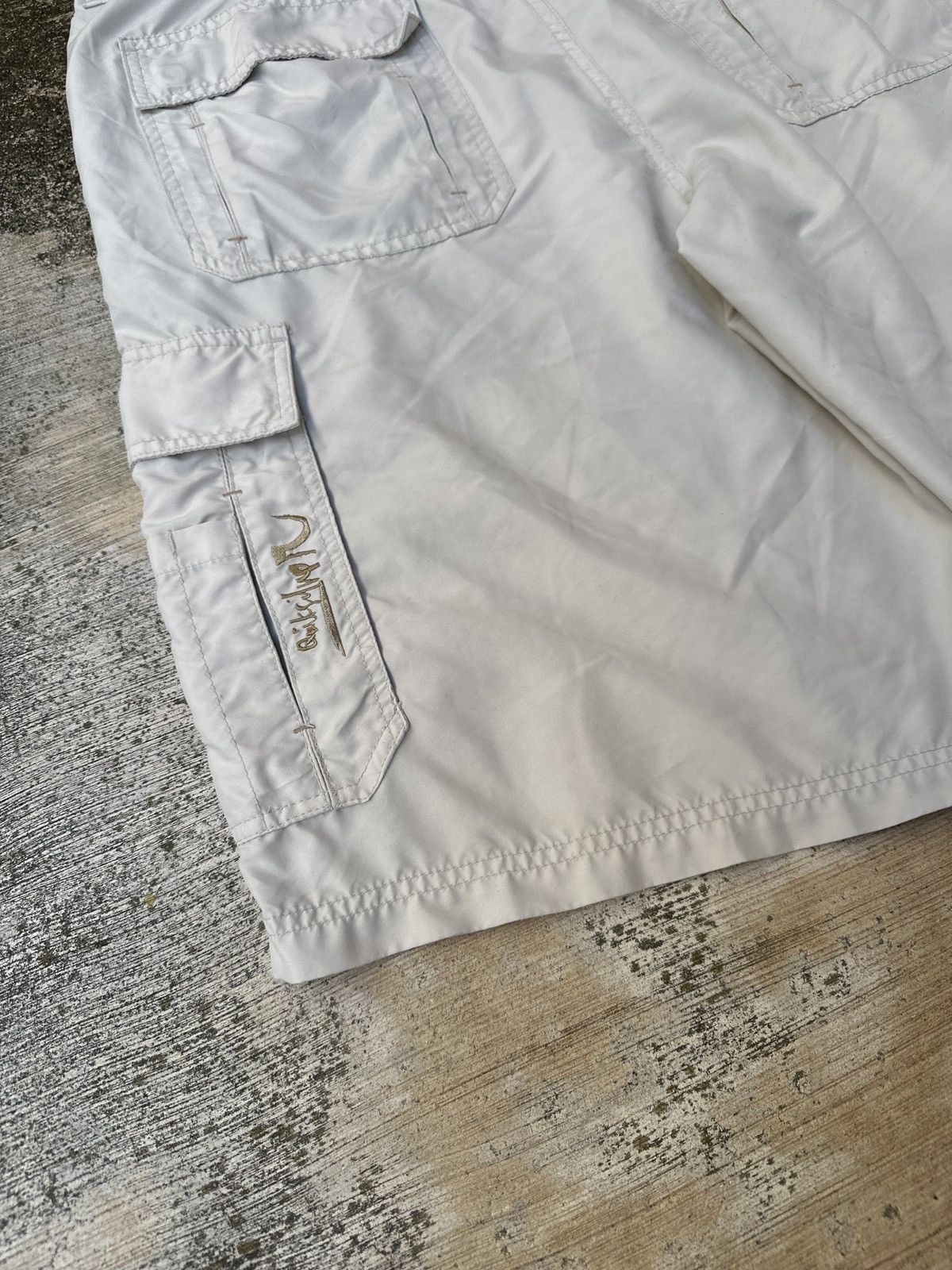 JNCO × Quiksilver × Southpole Y2k 2000s beige Baggy Quiksilver Surfwear Cargo Shorts 40 Size US 40 / EU 56 - 2 Thumbnail