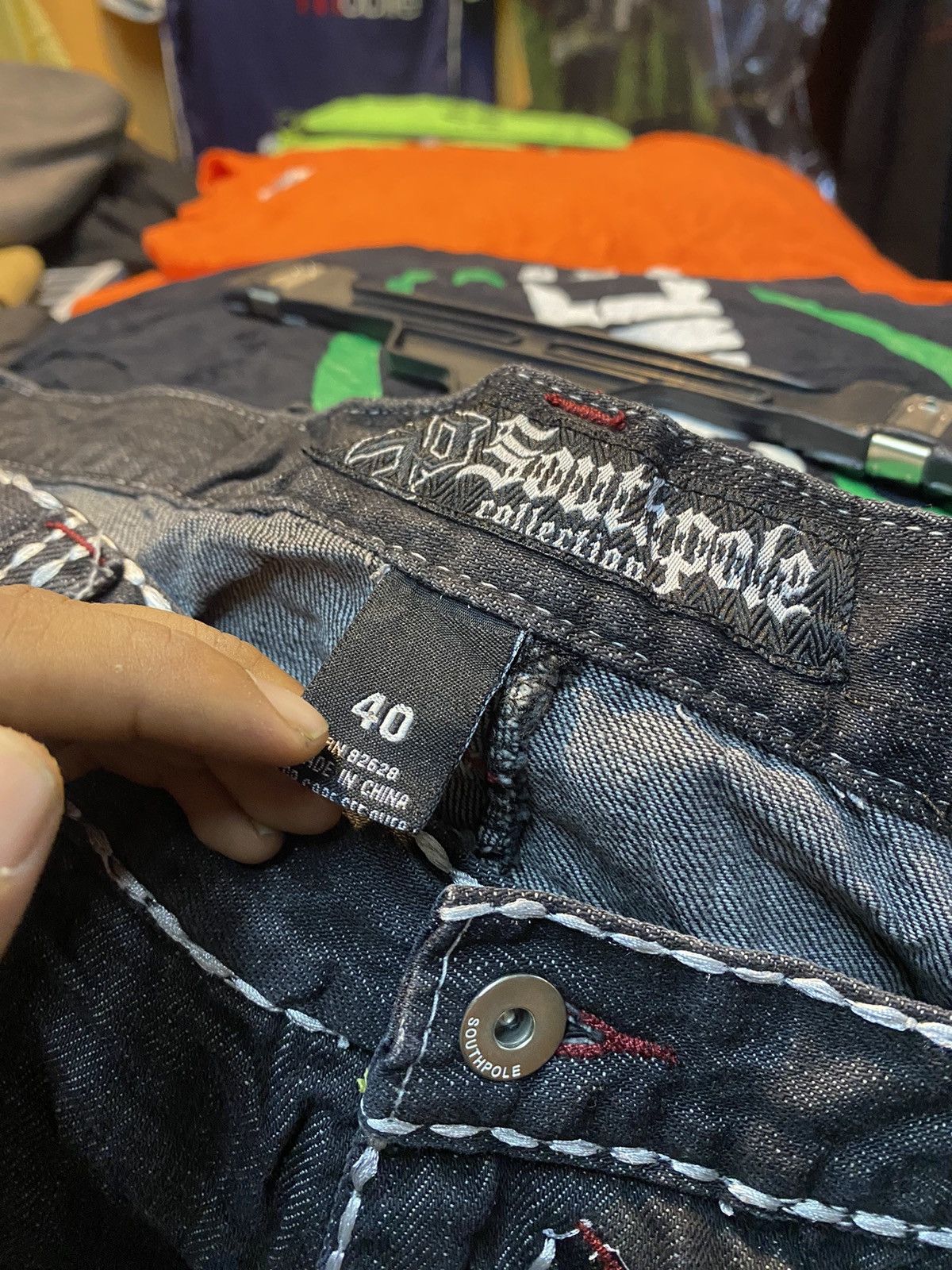 Southpole Crazy Cross ❎ southpole faded big cross like chrome hearts Size US 40 / EU 56 - 9 Thumbnail