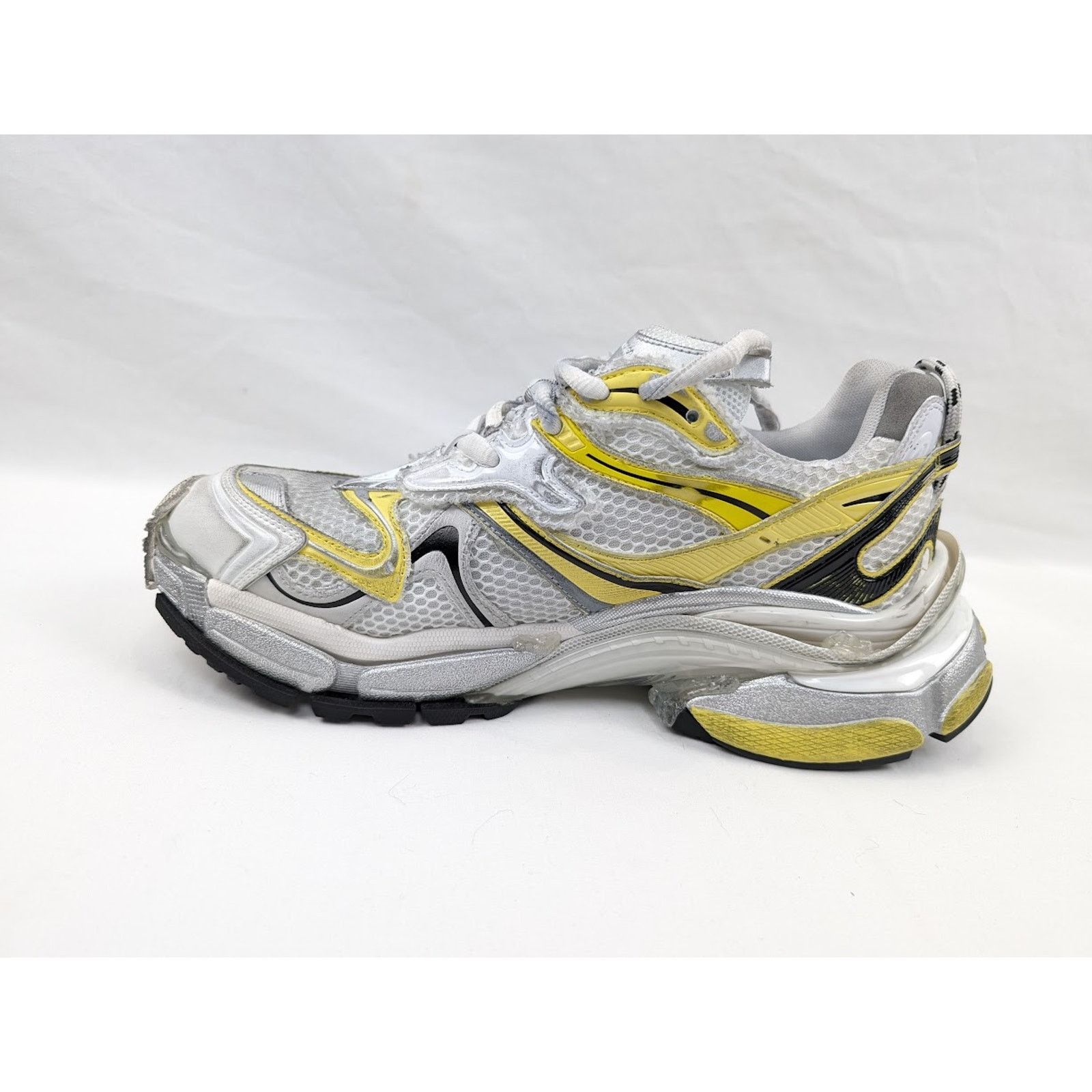 Balenciaga o1rshd1 Runners 2 Sneakers in White/Yellow/Black Size US 12 / EU 45 - 5 Thumbnail