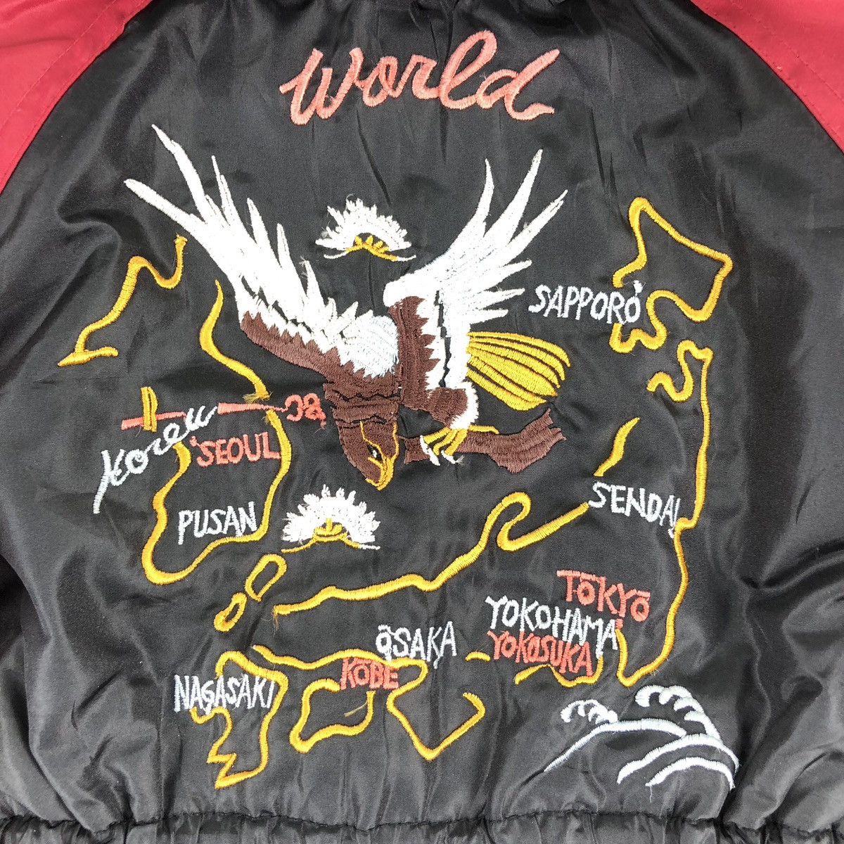 Japanese Brand Vintage 90's Coverall Sukajan Embroidered Japan Maps For Kid Size US 26 / EU 42 - 9 Thumbnail