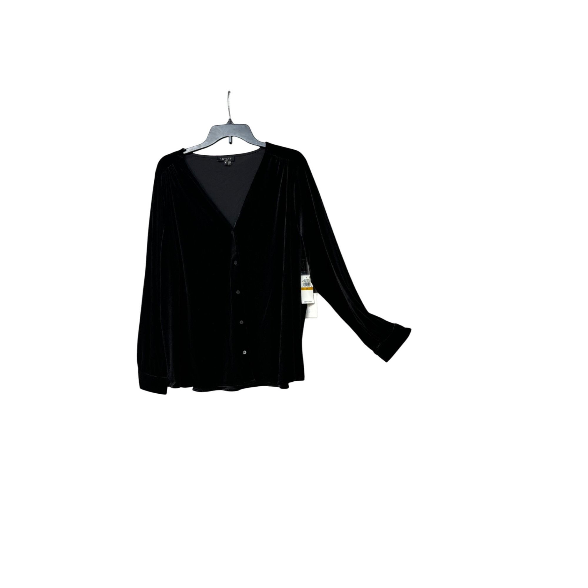 Other 1.State Trendy Plus Size Stretch Velvet Top, Black, 3X Size ONE SIZE - 9 Thumbnail