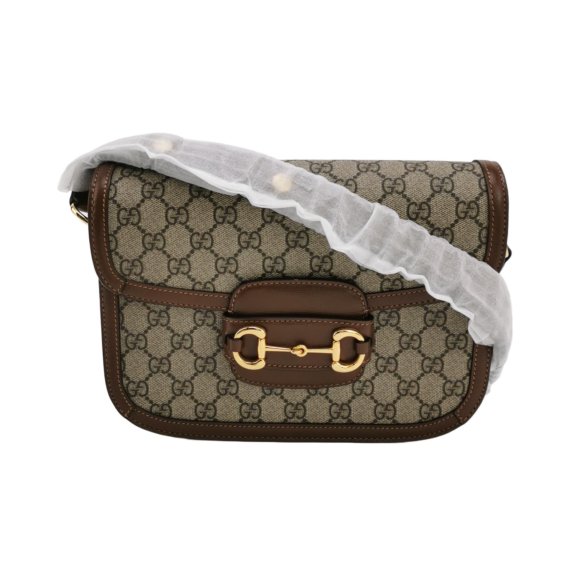 Gucci Gucci 1955 GG Supreme Horsebit Shoulder Bag Size ONE SIZE - 1 Thumbnail