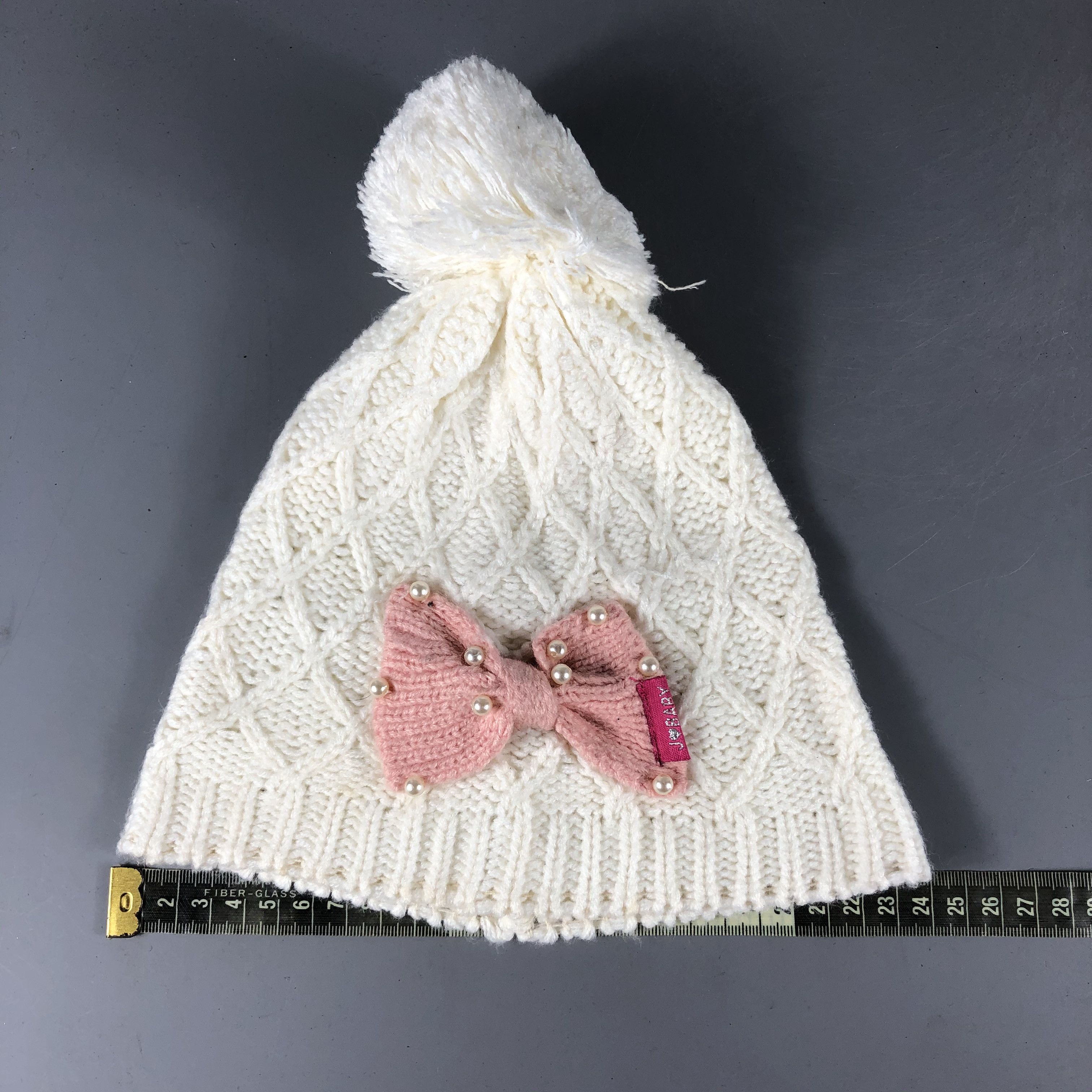 Aran Isles Knitwear × Vintage Womens Aran Isle PomPom Beanie Snow Hat Snow Cap -D819 Size ONE SIZE - 3 Thumbnail