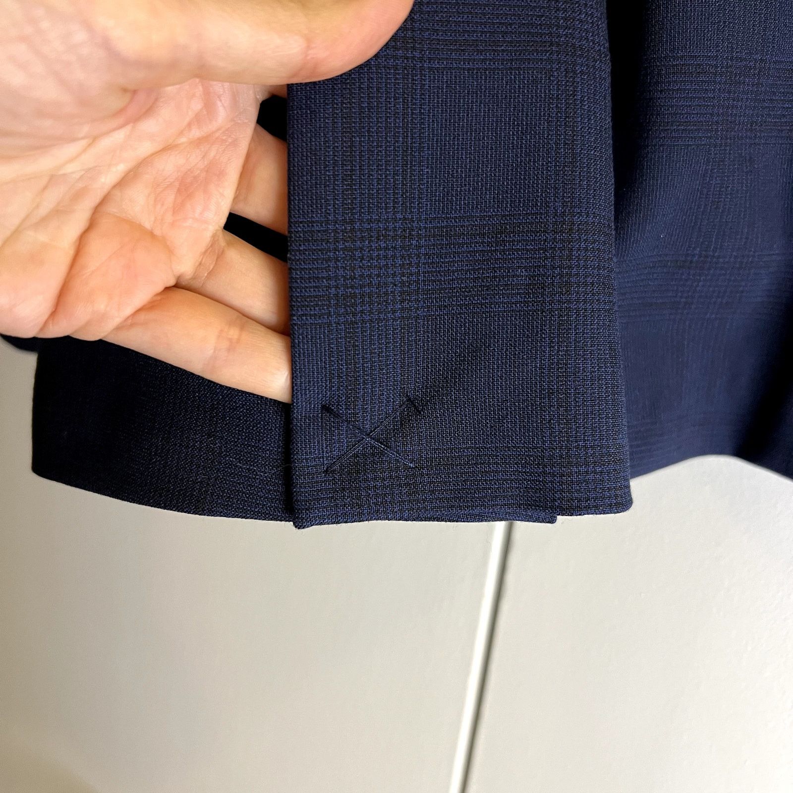 Zara Zara Men's Navy Blue 2-Button Viscose Blazer Jacket Size US M / EU 48-50 / 2 - 8 Thumbnail