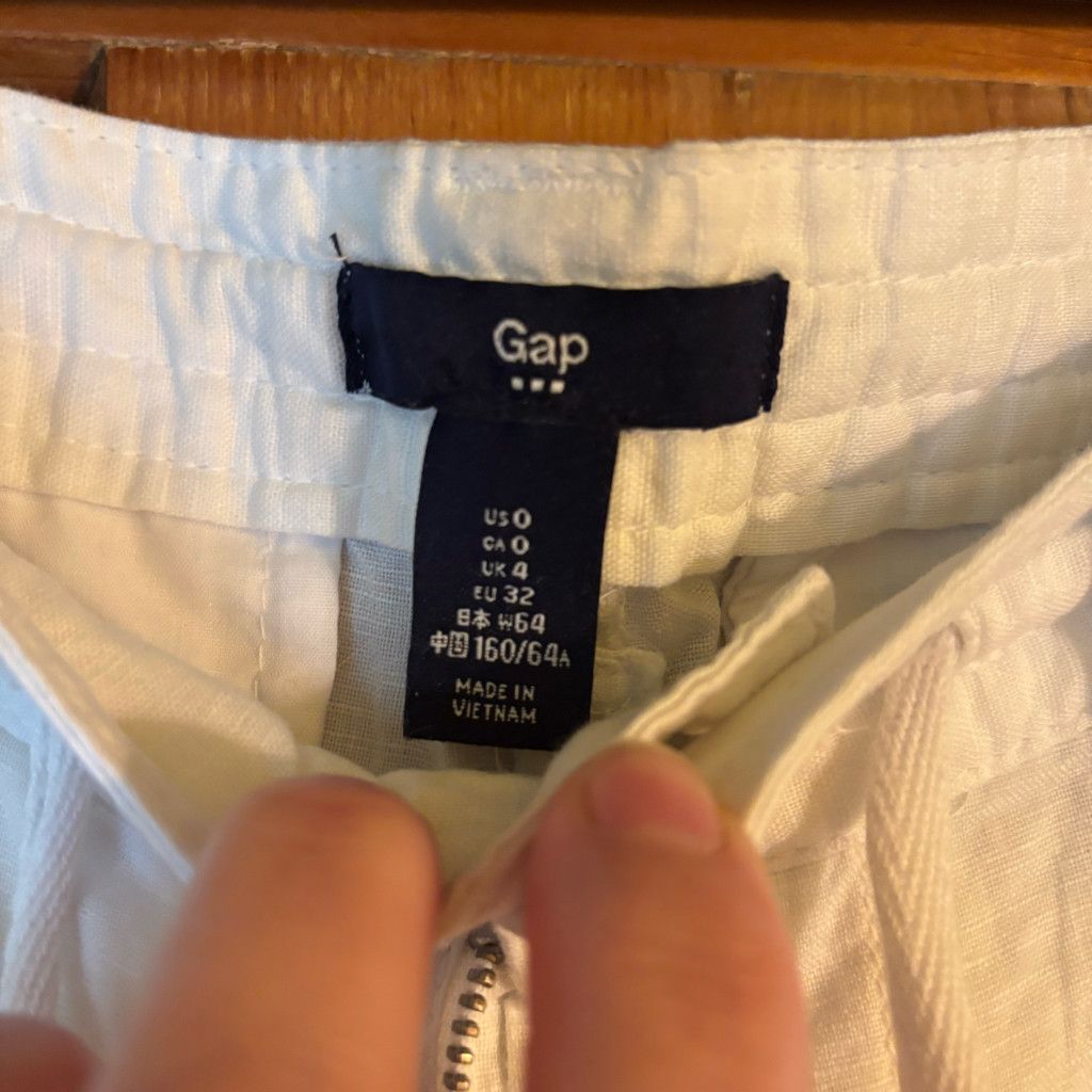 Gap GAP white Linen Shorts Size 25" / US 0 / IT 36 - 2 Thumbnail
