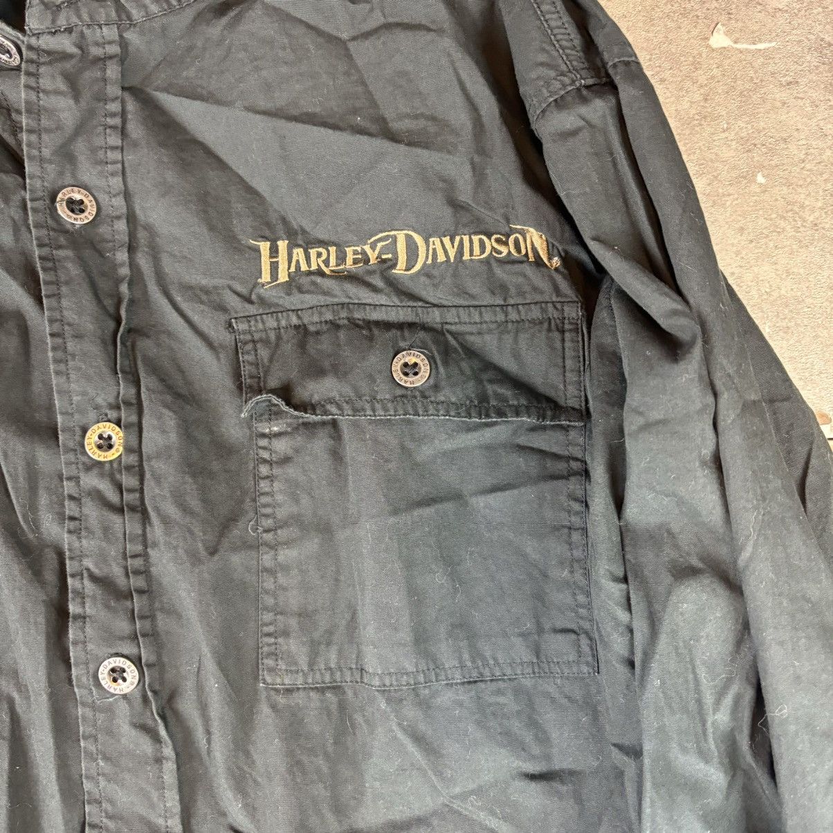 Harley Davidson Y2k black Harley davidson eagle button up Size US M / EU 48-50 / 2 - 4 Thumbnail