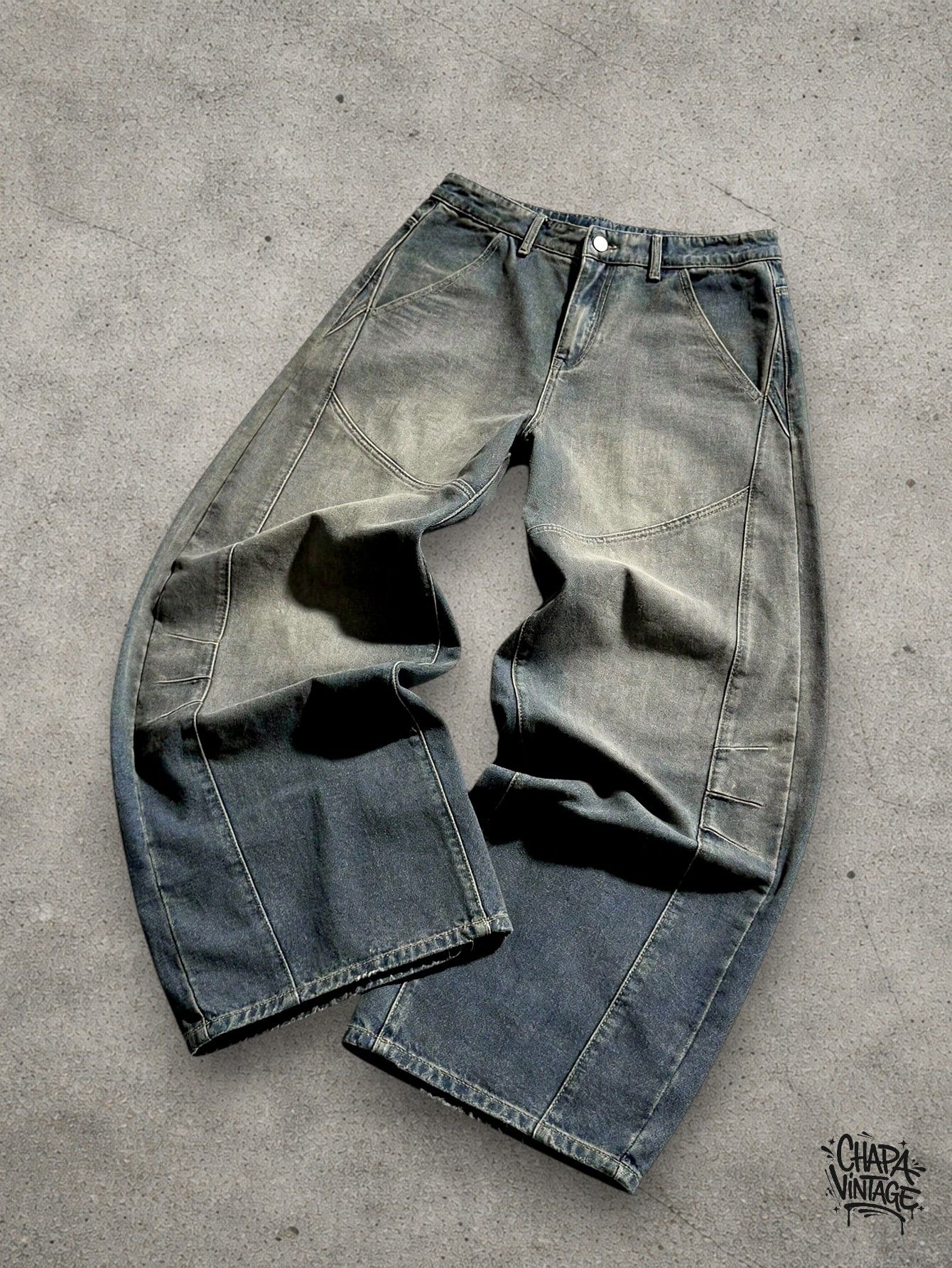 Japanese Brand Washed loose fit jeans Size US 32 / EU 48 - 1 Thumbnail