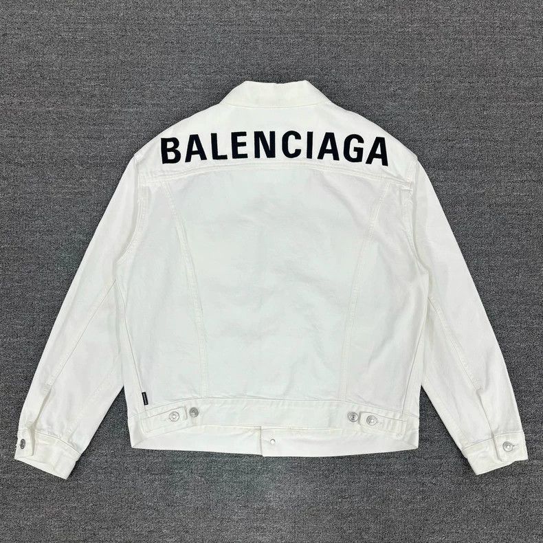 Balenciaga Balenciaga white base back logo denim jacket-2506 Size US XS / EU 42 / 0 - 2 Thumbnail