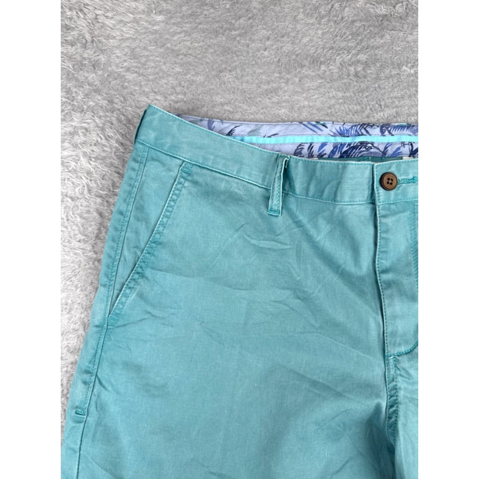 Tommy Bahama Tommy Bahama Chino Shorts Men 38 Orange Plaid Mid Rise 10" Inseam Casual Quick Dry Lightweight Size US 38 / EU 54 - 4 Thumbnail