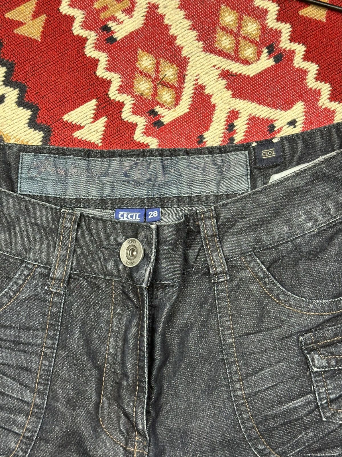 Japanese Brand × Vintage Vintage Multi pocket Y2K Cargo Jeans Size 29" - 5 Thumbnail