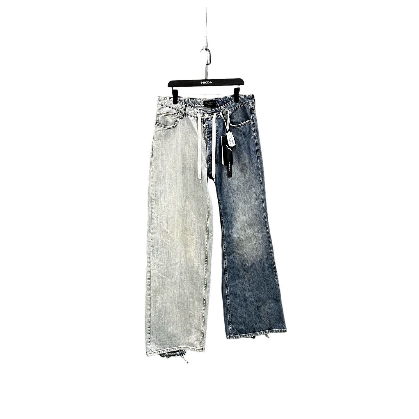 Balenciaga Two-Tone Panel Denim Jeans Size M