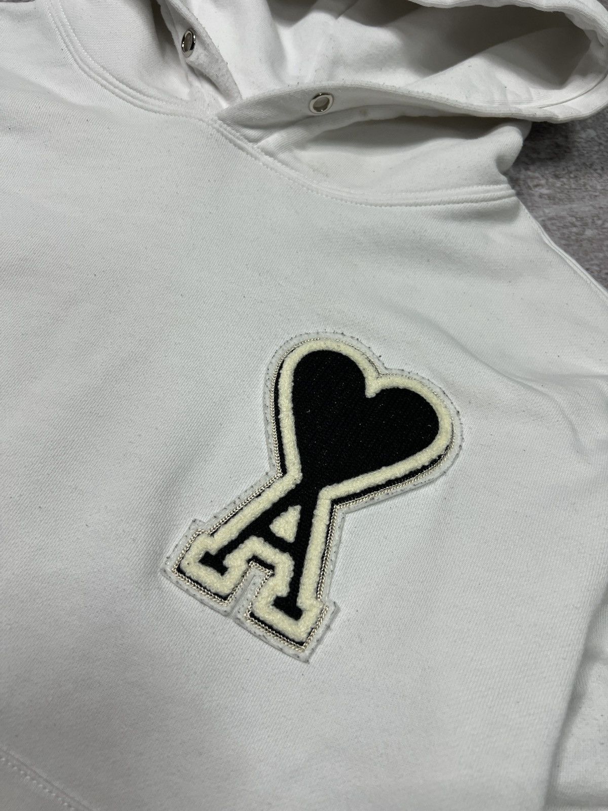 AMI AMI Paris Alexandre Mattiussi Big Heart Logo Hoodie White Size US S / EU 44-46 / 1 - 3 Thumbnail