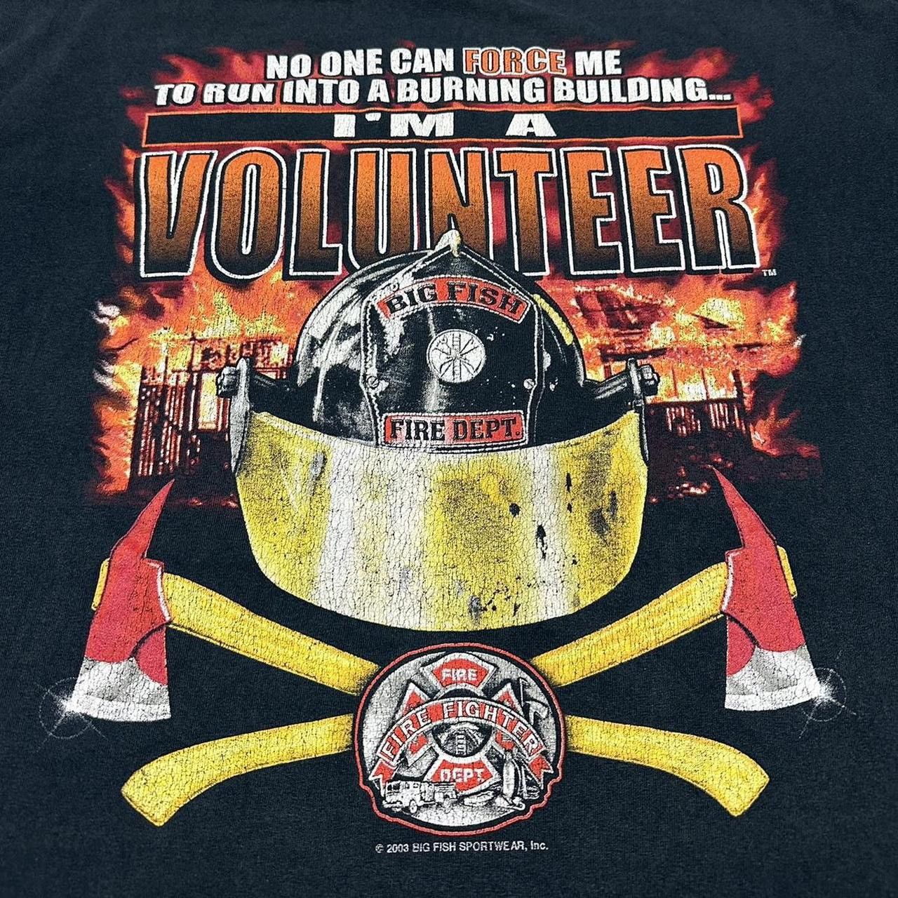 Anvil Vintage Volunteer Firefighters T Shirt 2003 Big Fish Size US XL / EU 56 / 4 - 3 Thumbnail