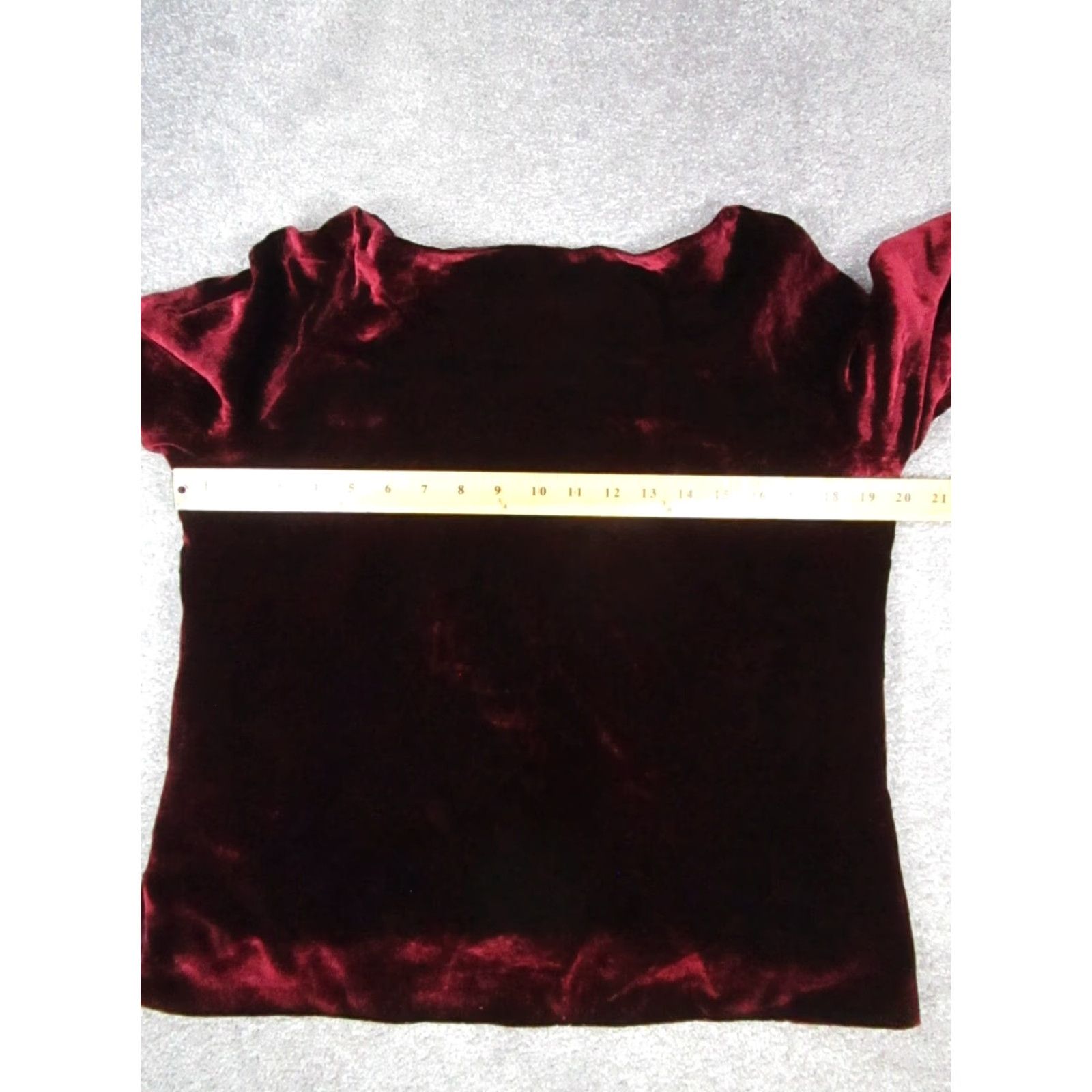 Vintage Ines De La Fressange Womens Sweater L Red Velvet Pullover Solid Size L / US 10 / IT 46 - 5 Thumbnail