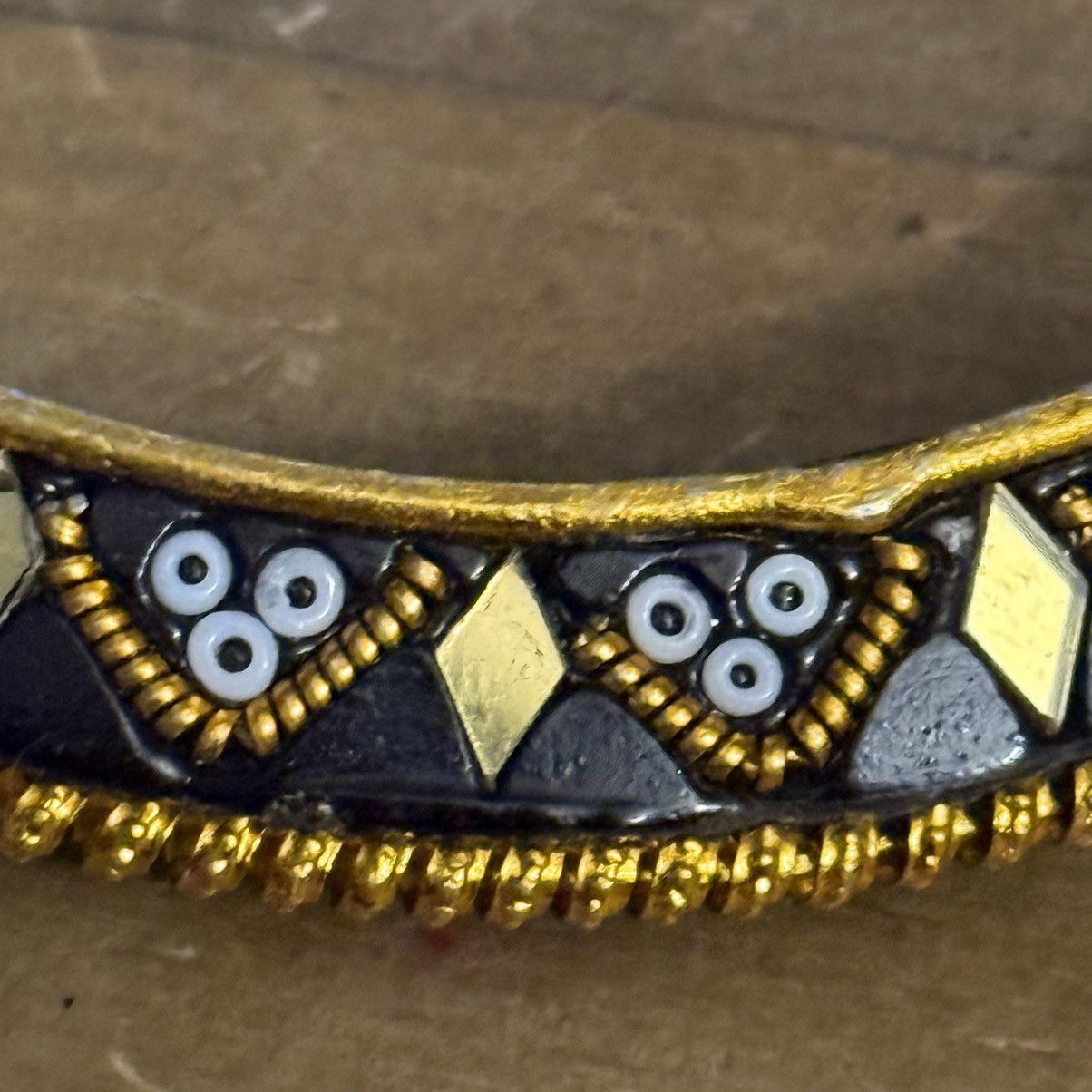 Vintage Vintage India beaded saucer bangle bracelet Size ONE SIZE - 4 Thumbnail
