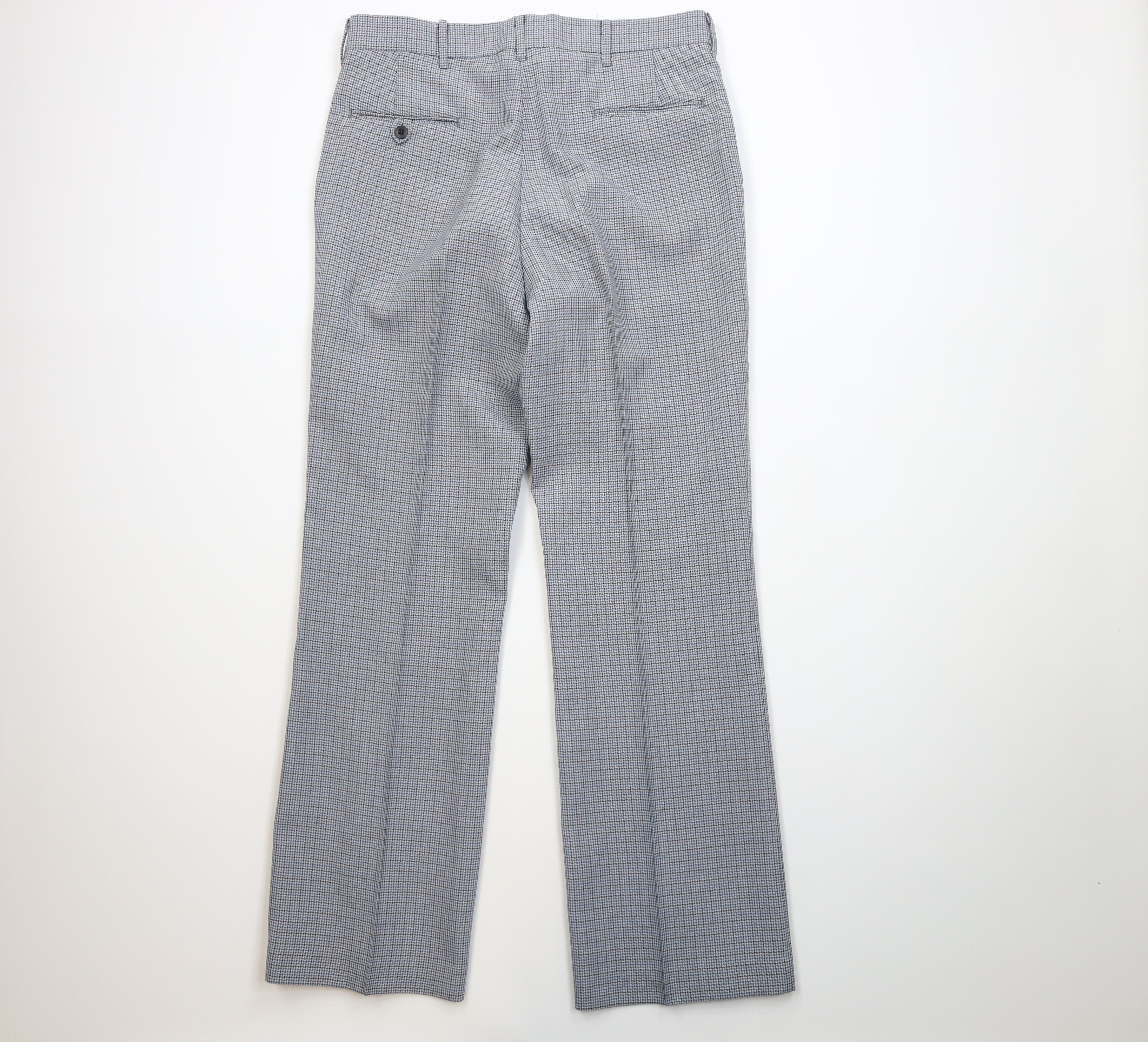 Vintage Vintage 70s Knit Flared Wide Leg Chino Pants Houndstooth USA Size US 34 / EU 50 - 9 Thumbnail
