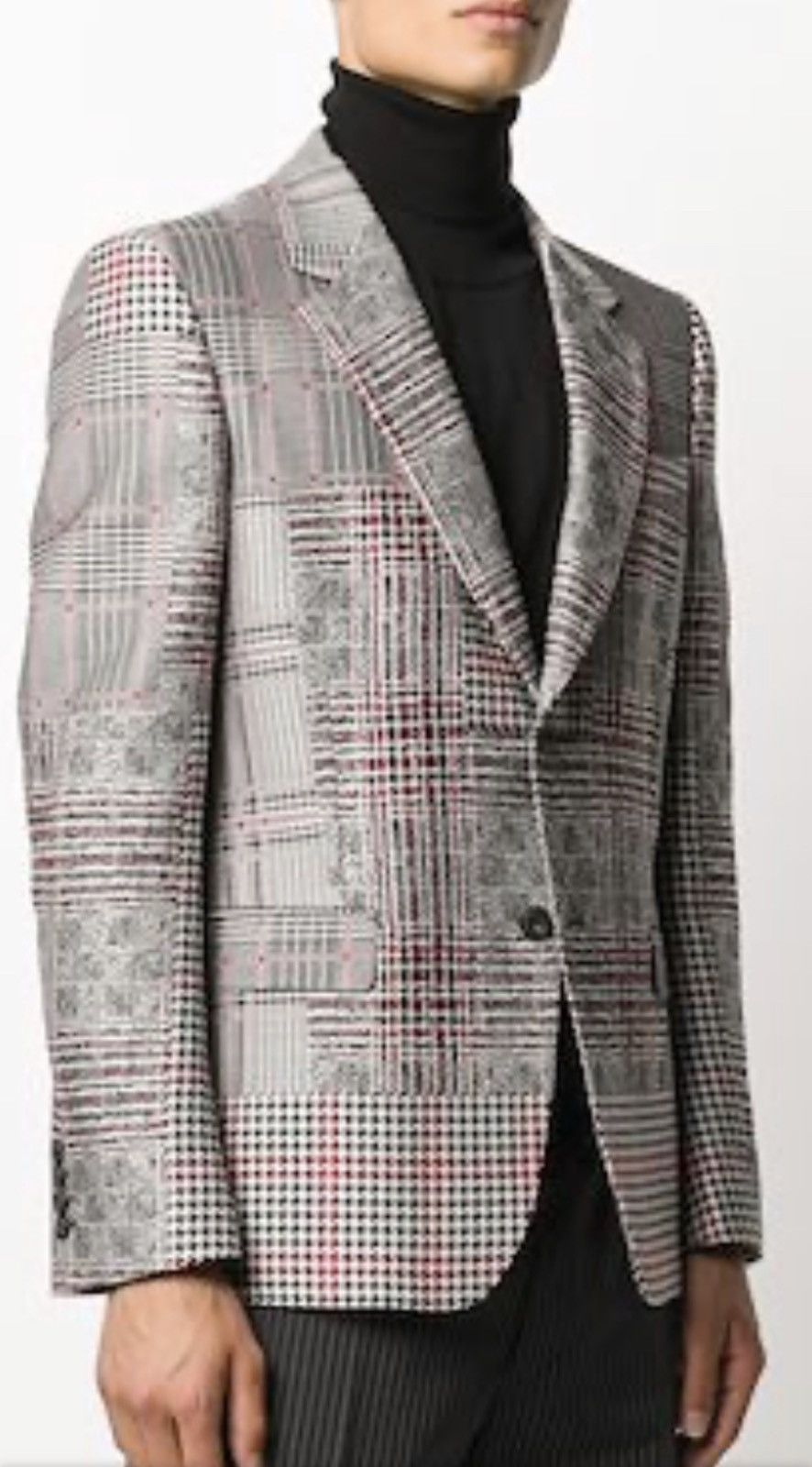 Alexander McQueen Prince of Wales patchwork blazer size46 Size 46R - 1 Thumbnail