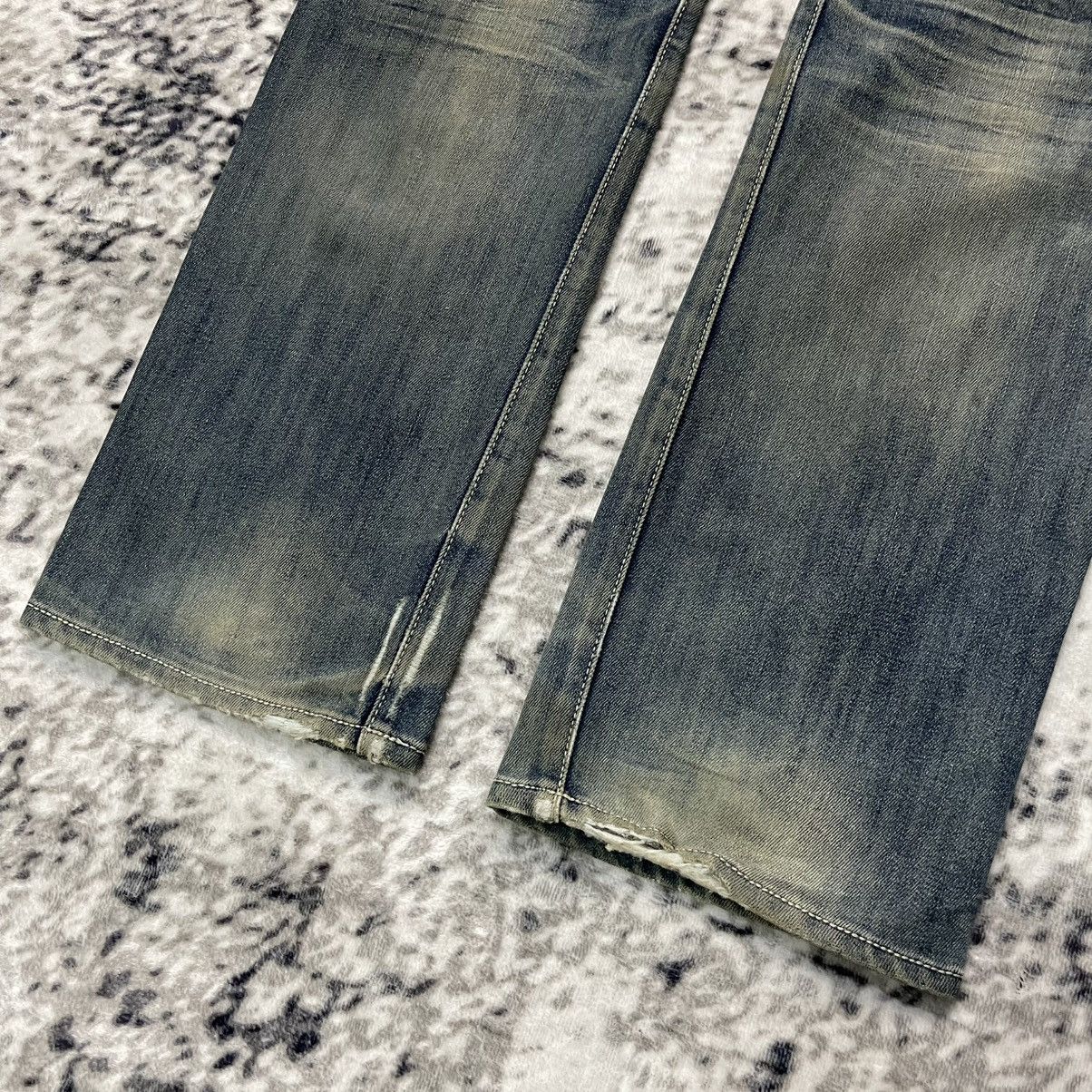 Mastermind Japan × Roen Hydrogen Japan Embroidered Skull Mud Wash Distressed Jeans Size US 31 - 15 Thumbnail