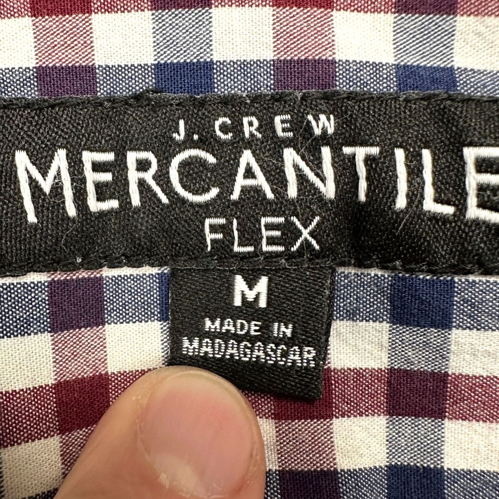 J.Crew J.CREW MERCANTILE Flex Mens Button Down Shirt Medium Blue Red Plaid Slim Fit Size US M / EU 48-50 / 2 - 4 Thumbnail