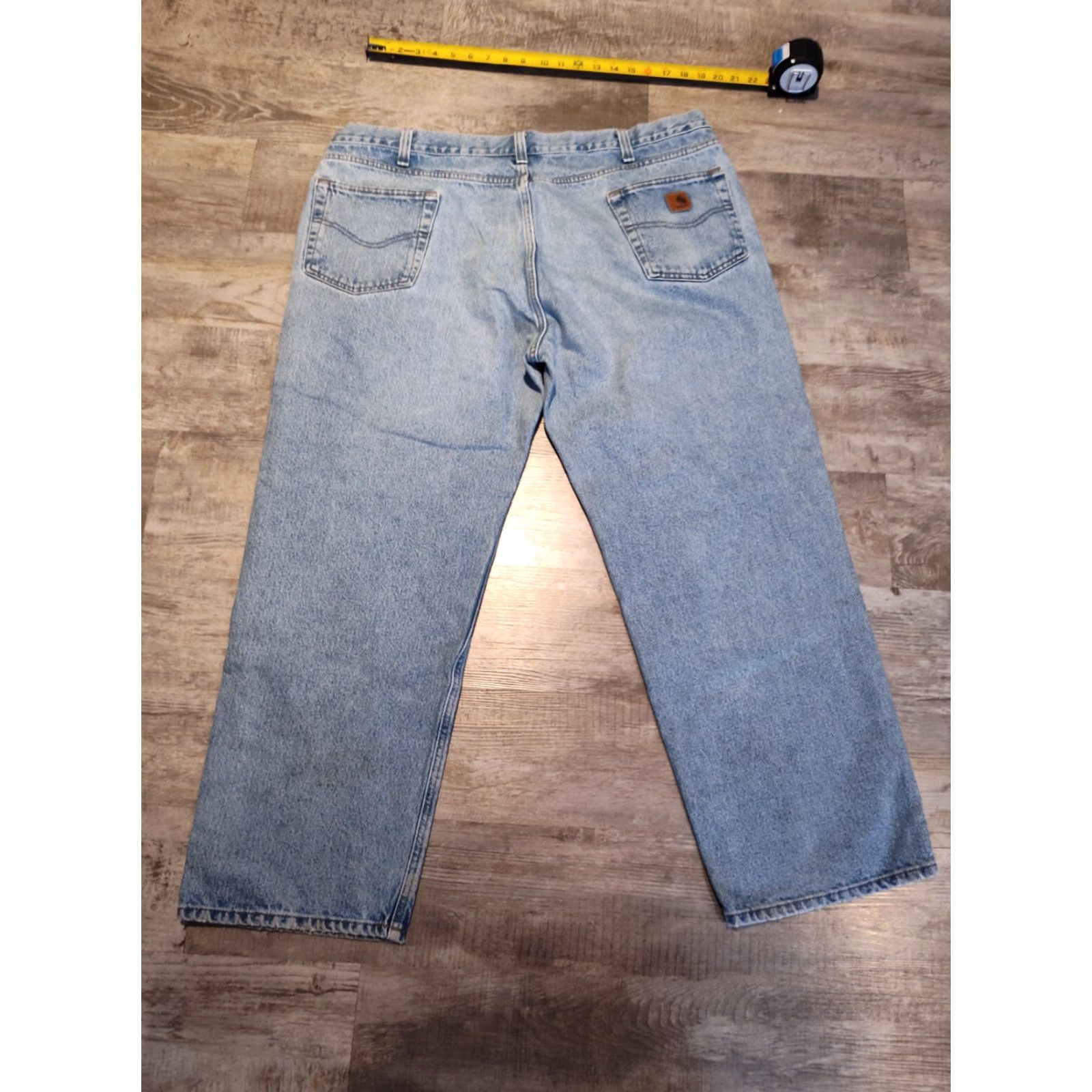 Carhartt VINTAGE Carhartt Jeans Blue Relaxed Fit Light Wash 44x30 Outdoor Mens Size US 44 / EU 60 - 2 Thumbnail