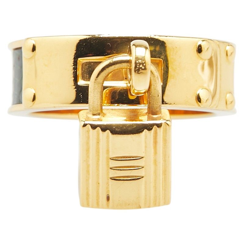 Hermes Hermes Kelly Cadena Motif Lizard Embossed Scarf Ring Metal Scarf Ring