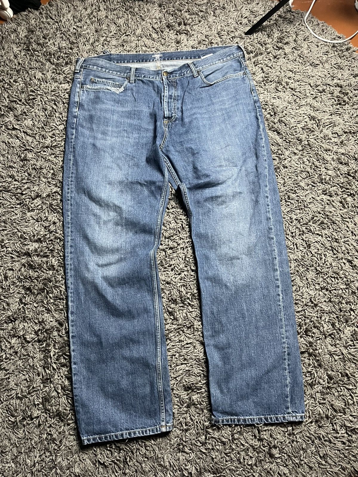 Carhartt Wip Carhartt Marlow Pant Blue Denim Relaxed Straight 40x34 Size US 40 / EU 56 - 5 Thumbnail