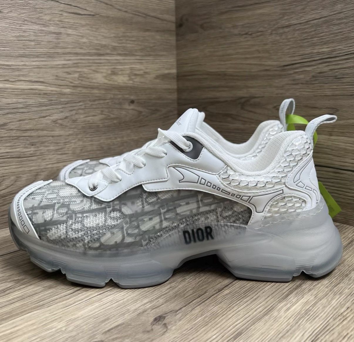 Dior Dior Vibe Grey And White All-over Print Sneakers J41 Size US 8 / EU 41 - 1 Thumbnail