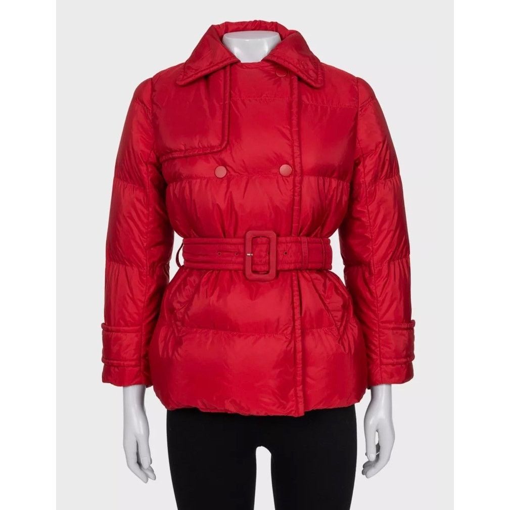Prada Prada Red Fitted Down Jacket Winter Coat Sz 38/XS Size XS / US 0-2 / IT 36-38 - 1 Thumbnail