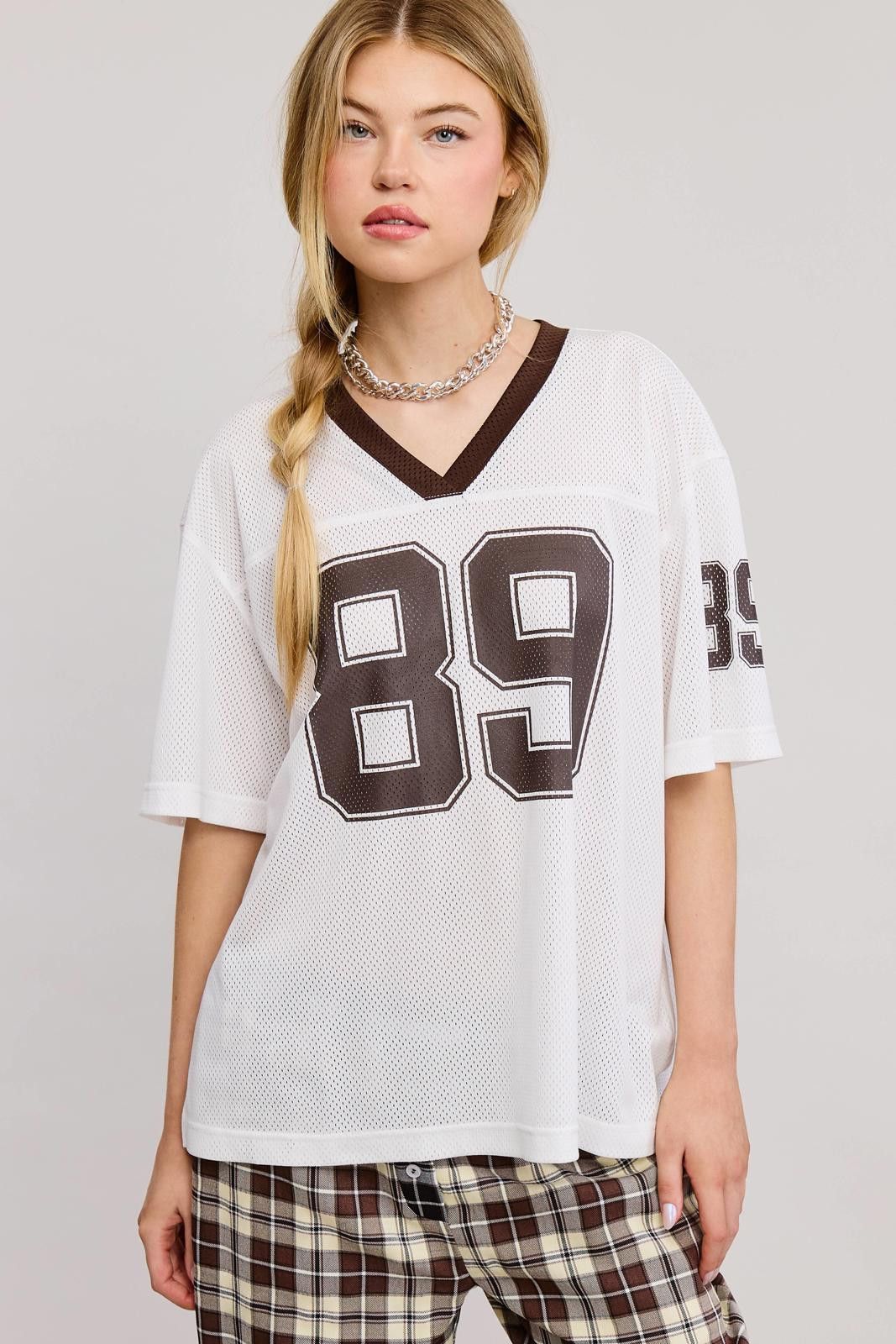 Other V Neck Sporty Jersey Shirt Top With Printed 89 Size US S / EU 44-46 / 1 - 11 Thumbnail