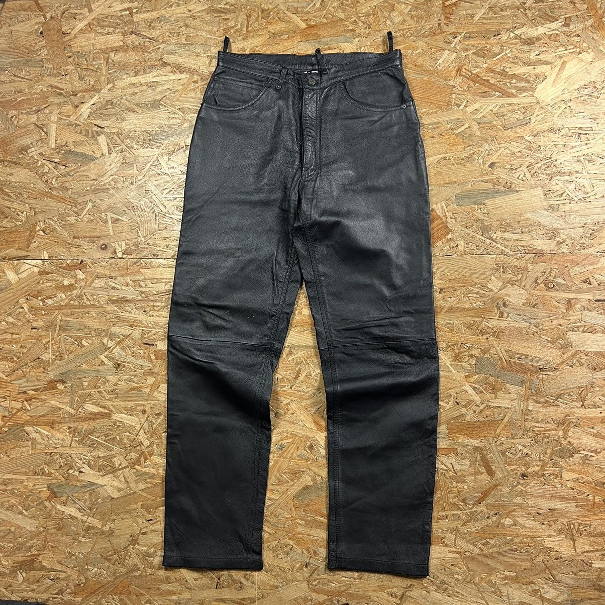 Genuine Leather × Playboi Carti × Vintage Playboi Carti Leather pants opium rave biker Y2K trousers Size US 32 / EU 48 - 10 Thumbnail
