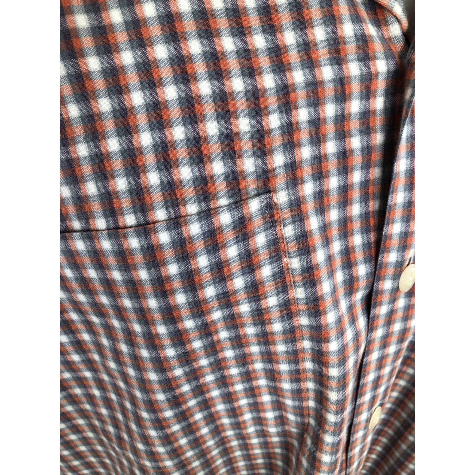 Polo Ralph Lauren Polo / Ralph Lauren Shirt Mens L plaid collar button-up short sleeve Gray / Orangish Red / White Caldwell Size US L / EU 52-54 / 3 - 3 Thumbnail