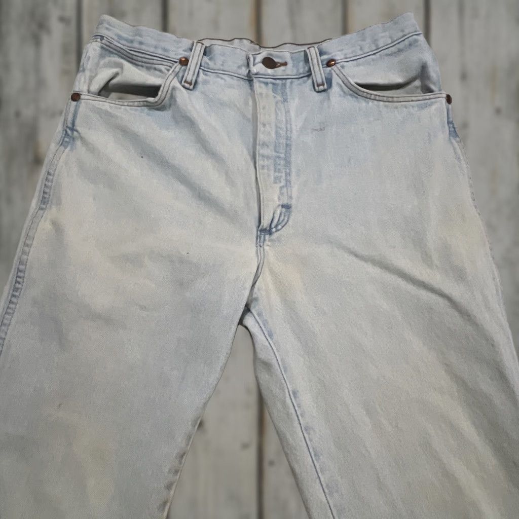 Wrangler VINTAGE Wrangler Jeans Men’s 30x33 Denim Stonewash Stains Made USA Jeans Mens 30 Size US 30 / EU 46 - 1 Thumbnail