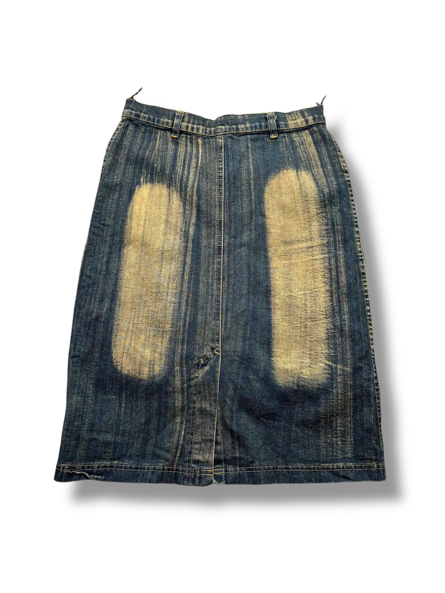 Vintage Faded Effect Skirt From The 90s(V218) Size 28" / US 6 / IT 42 - 2 Thumbnail