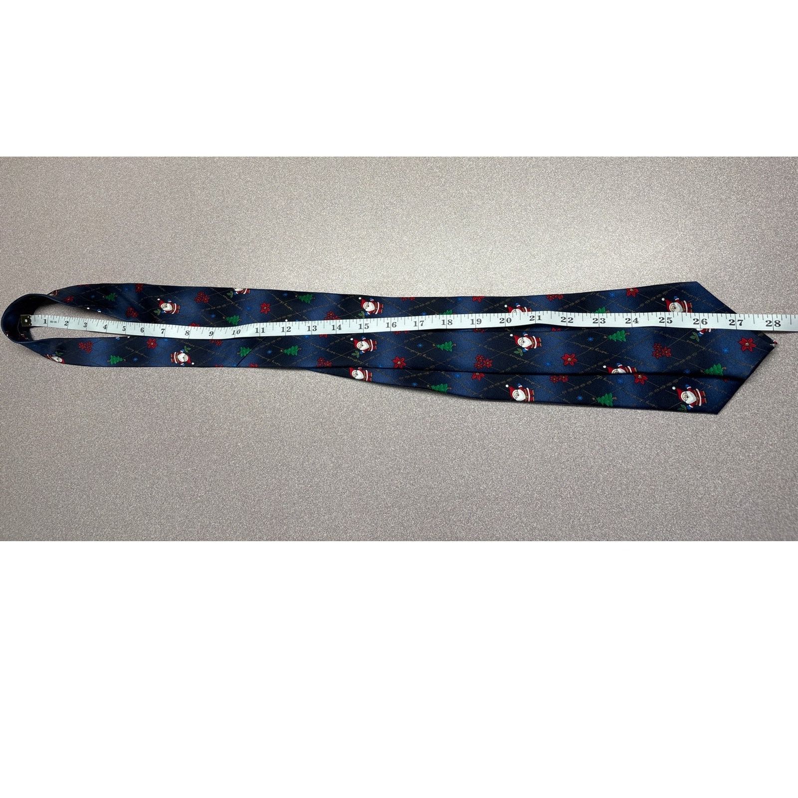 Other Hallmark Holiday Traditions Dark Blue Christmas Silk Tie Size ONE SIZE - 2 Thumbnail