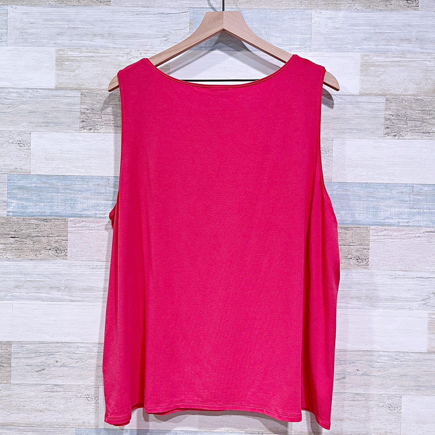 Eileen Fisher Eileen Fisher Jewel Neck Tank Top Pink Womens Plus Size 3X Size 3XL / US 20-22 - 3 Thumbnail
