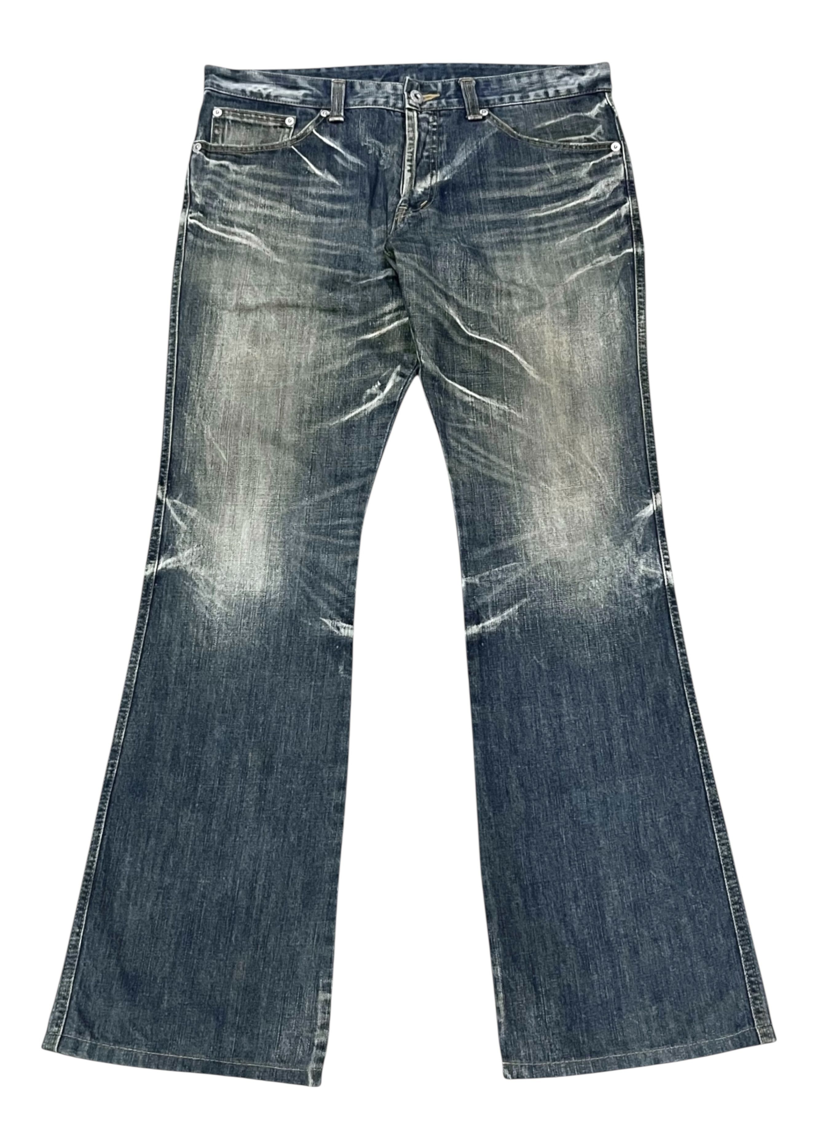 Le Grande Bleu (L.G.B.) High Street Flare Clawmark Mudwash Jeans Made in Japan Size US 32 / EU 48 - 1 Thumbnail