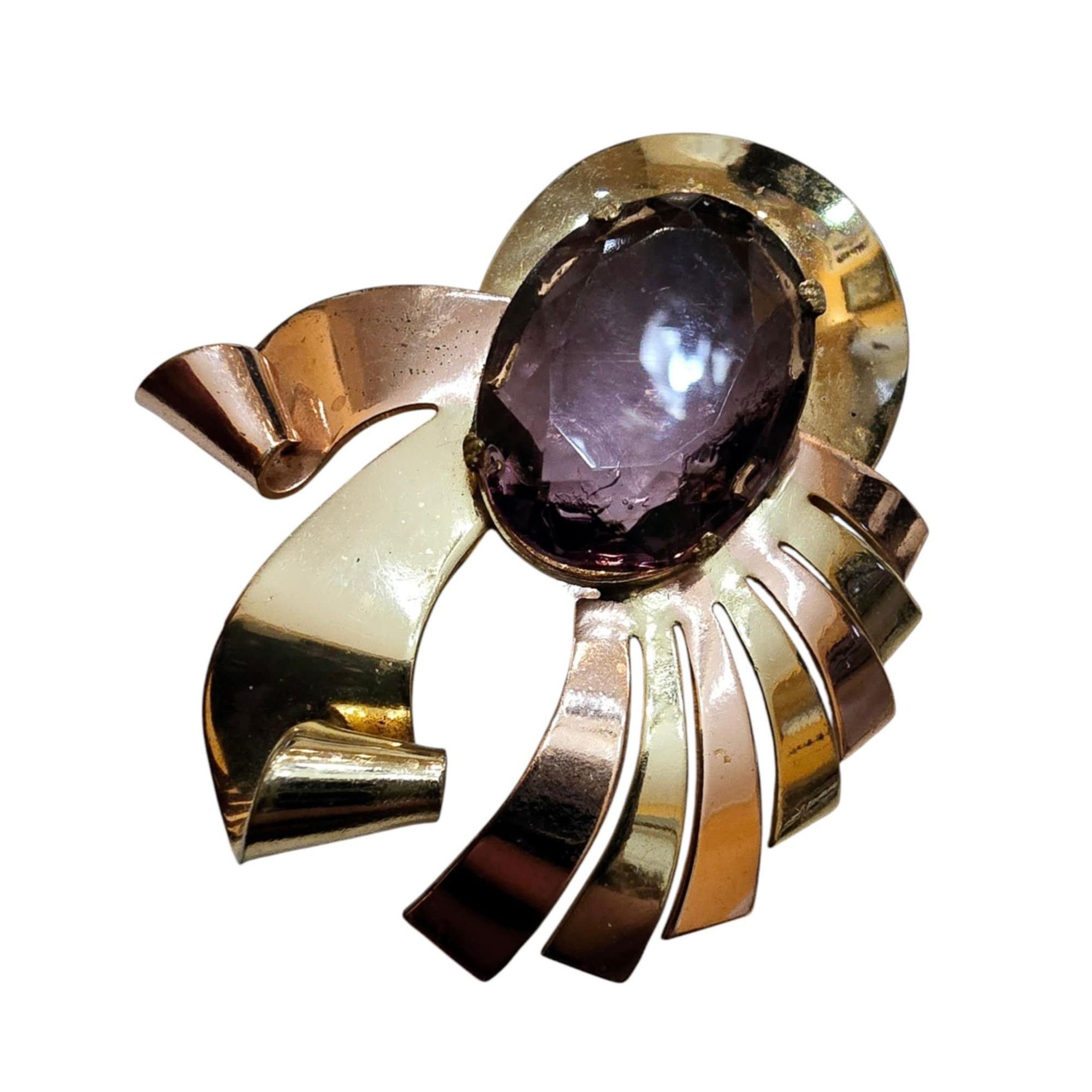 Vintage Vintage Faceted Unsigned Coro Faceted Glass Dress Clip Size ONE SIZE - 2 Thumbnail