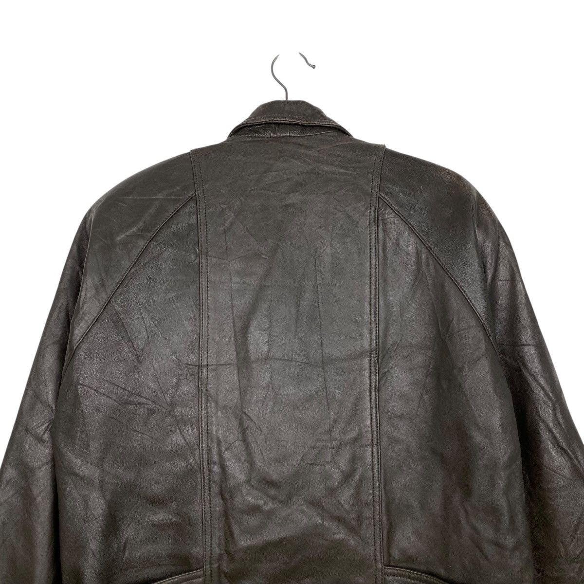 Leather Vintage leather overcoat double breasted Size US M / EU 48-50 / 2 - 8 Thumbnail