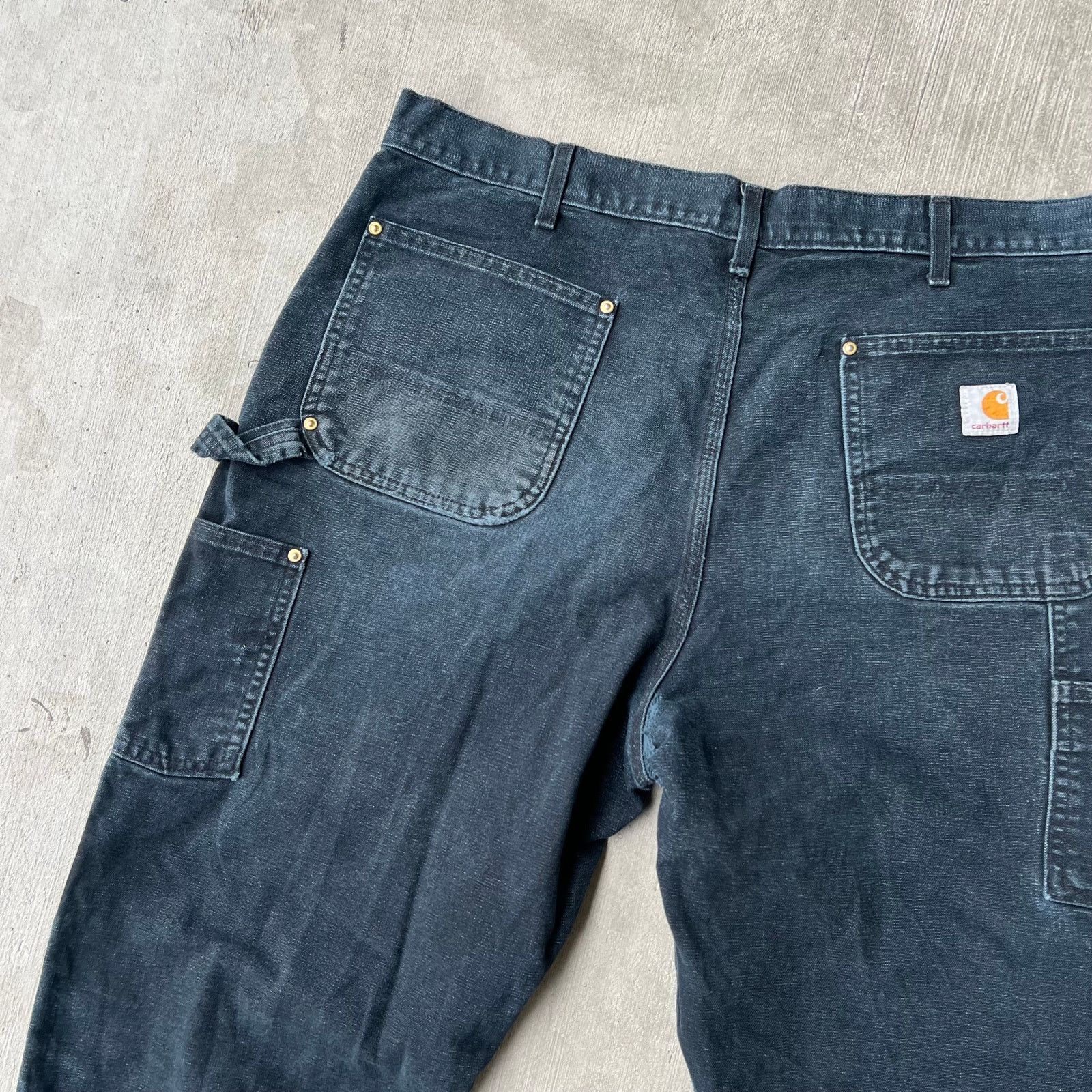 Carhartt × Vintage Carhartt faded black double knee work wear carpenter pants Size US 37 - 9 Thumbnail