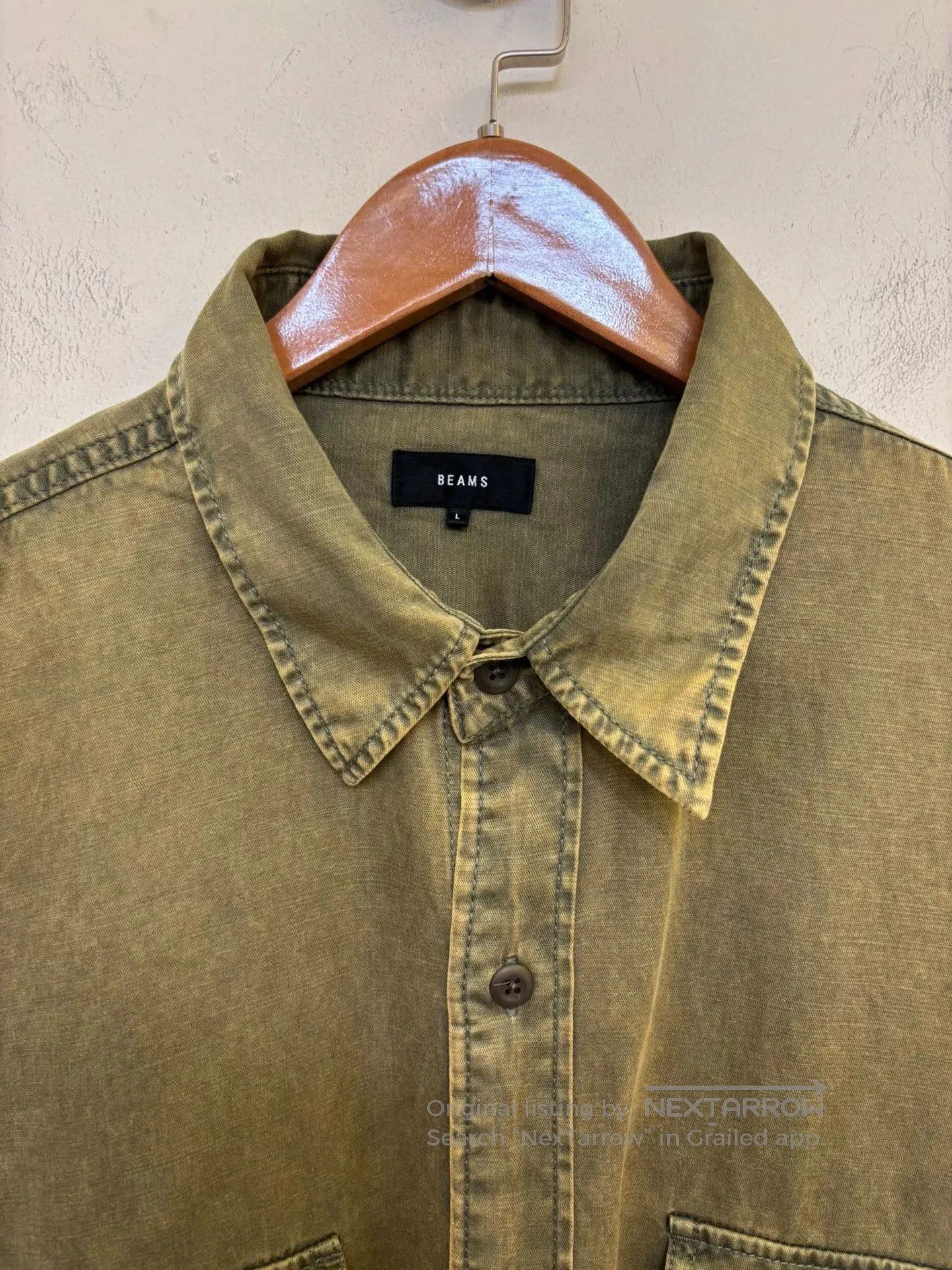 Beams Japan Beams 25SS Acetate Washed Shirt. Size US L / EU 52-54 / 3 - 2 Thumbnail