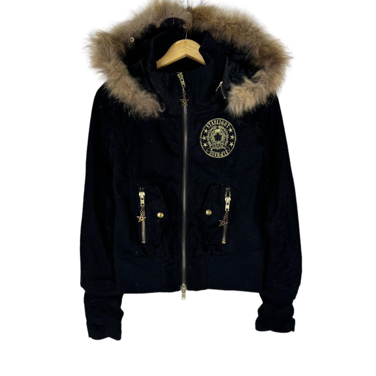 If Six Was Nine ☀️D.I.A STARLIGHT FUR RACCOON HOODIE ZIPPER JACKET Size S / US 4 / IT 40 - 1 Thumbnail