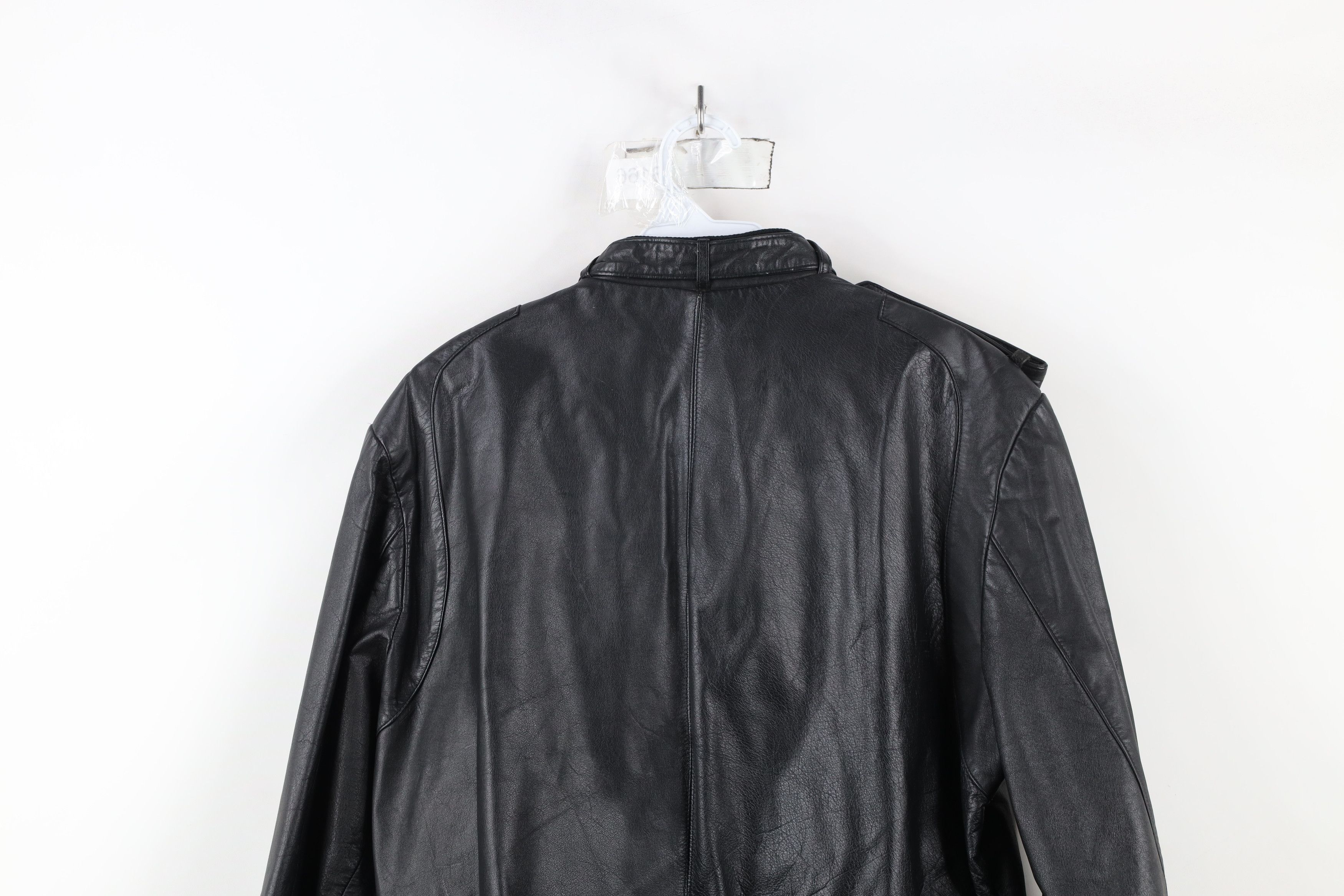 Vintage Vintage 80s 90s Streetwear Leather Cafe Racer Bomber Jacket Size US XXL / EU 58 / 5 - 15 Thumbnail